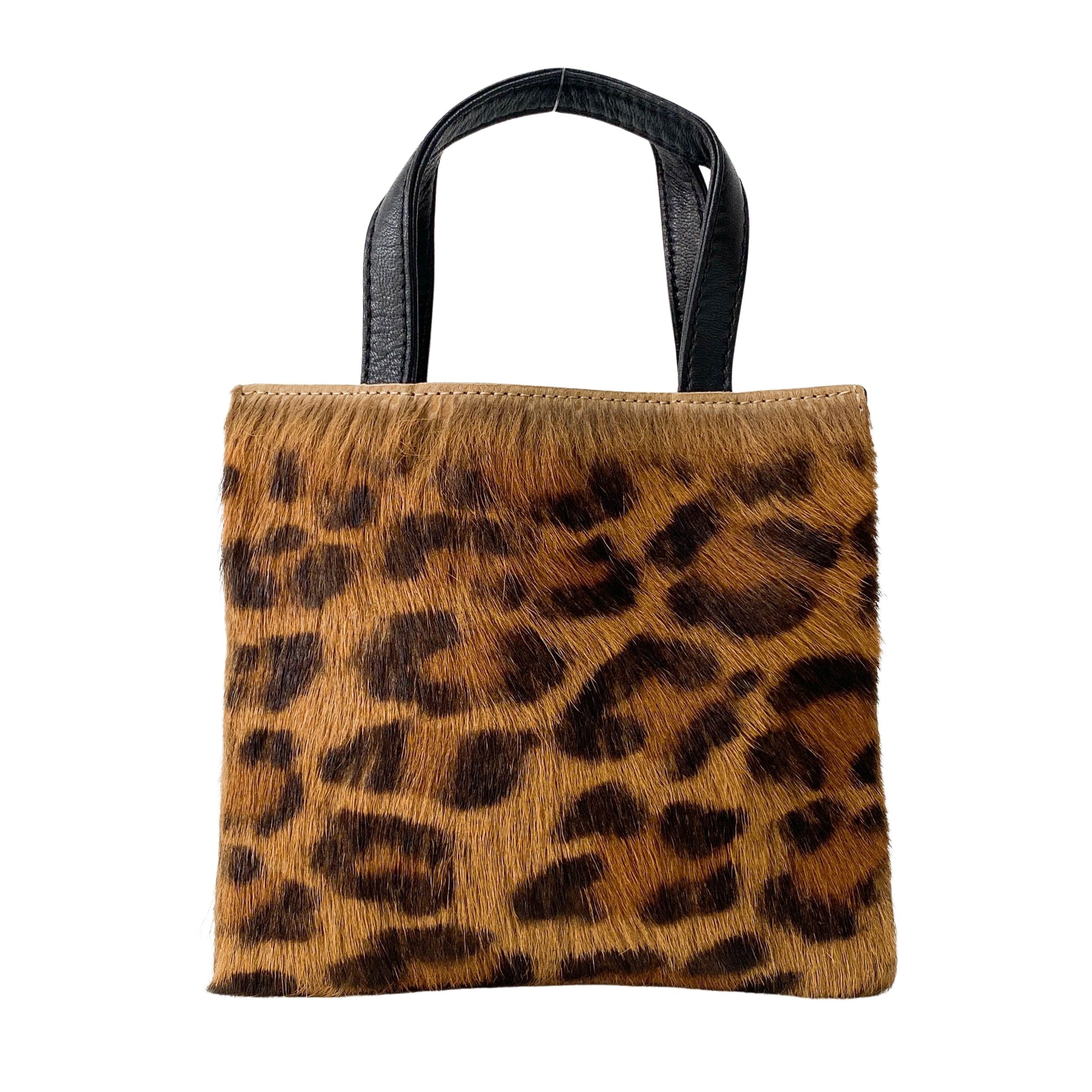 Pony Hair/Leather Black Handle Bag