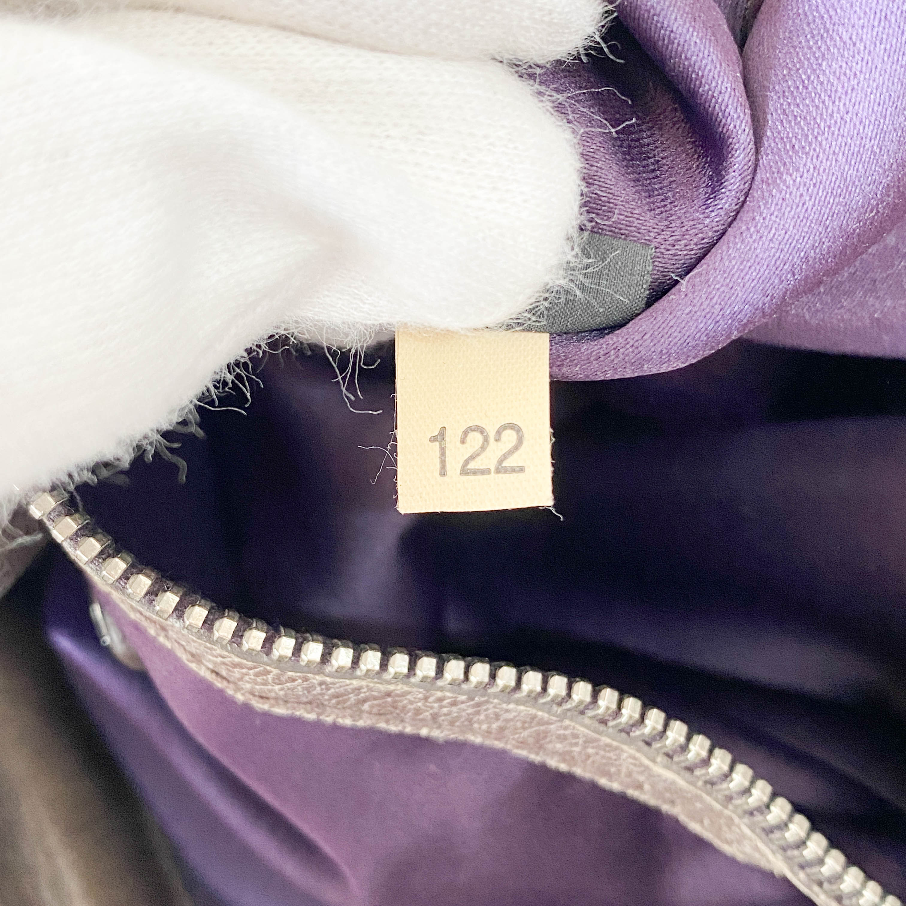 Vitello Lux Grey Calfskin Leather Shoulder Bag