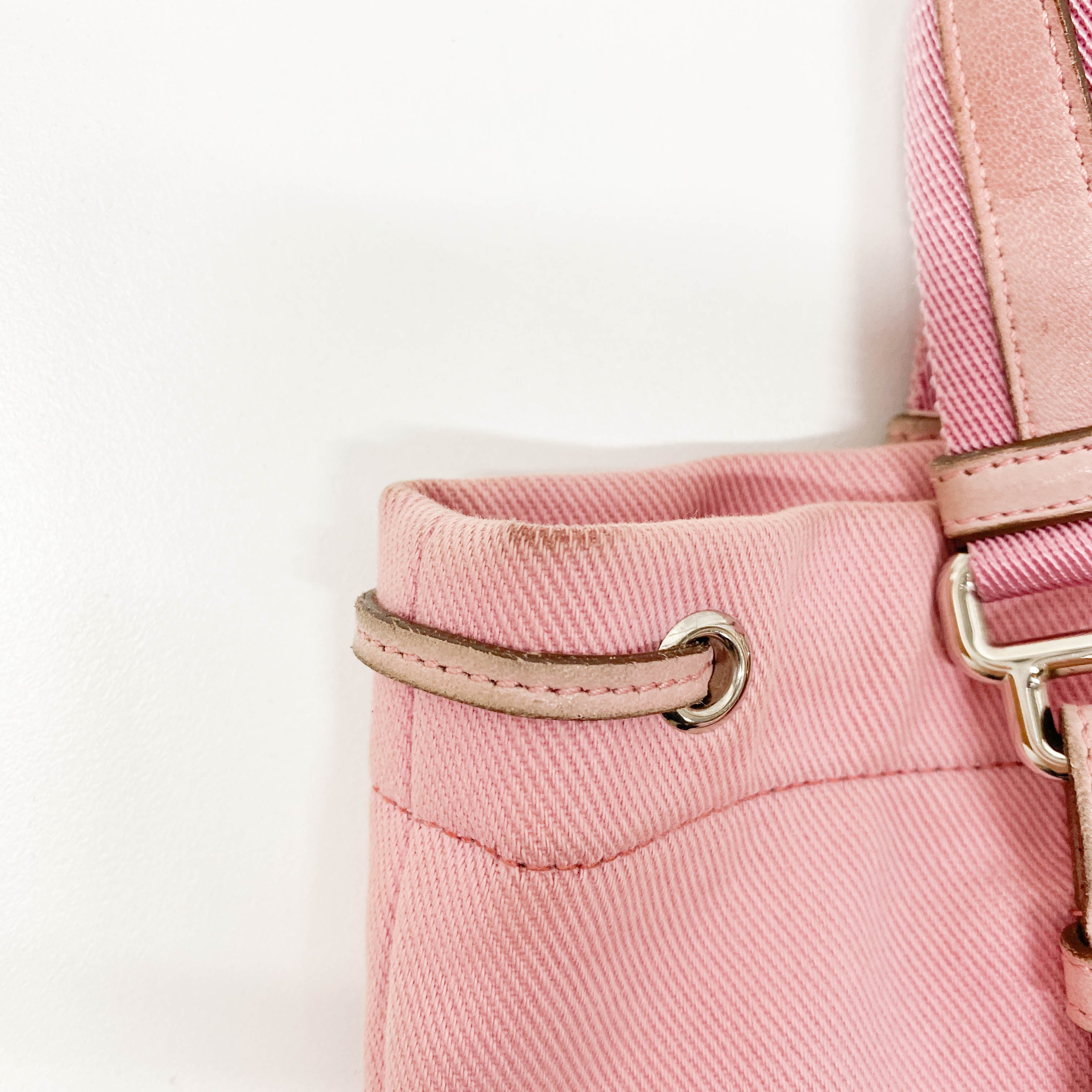 Pink Cotton Tote Bag