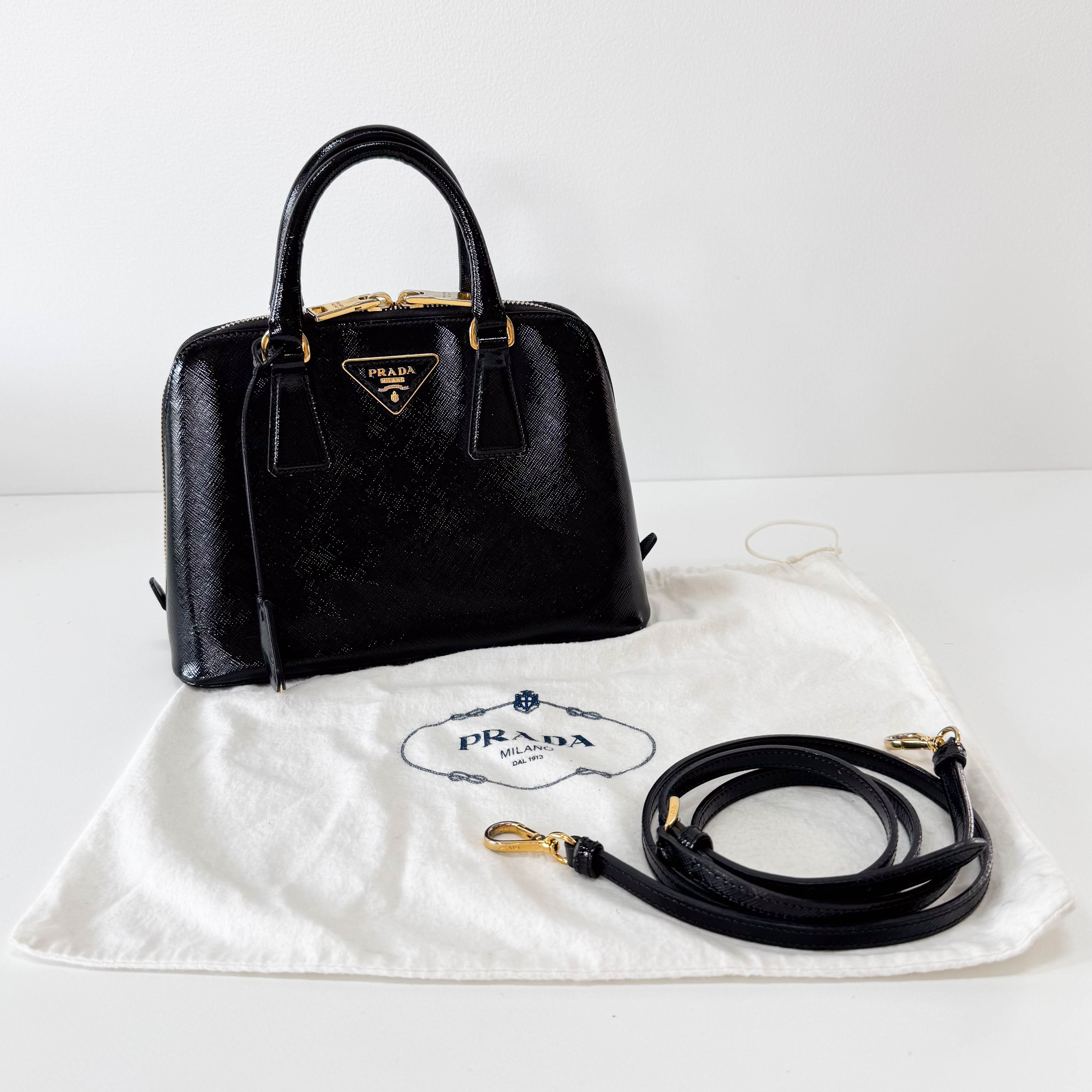 Promenade Patent Leather Mini Shoulder Bag