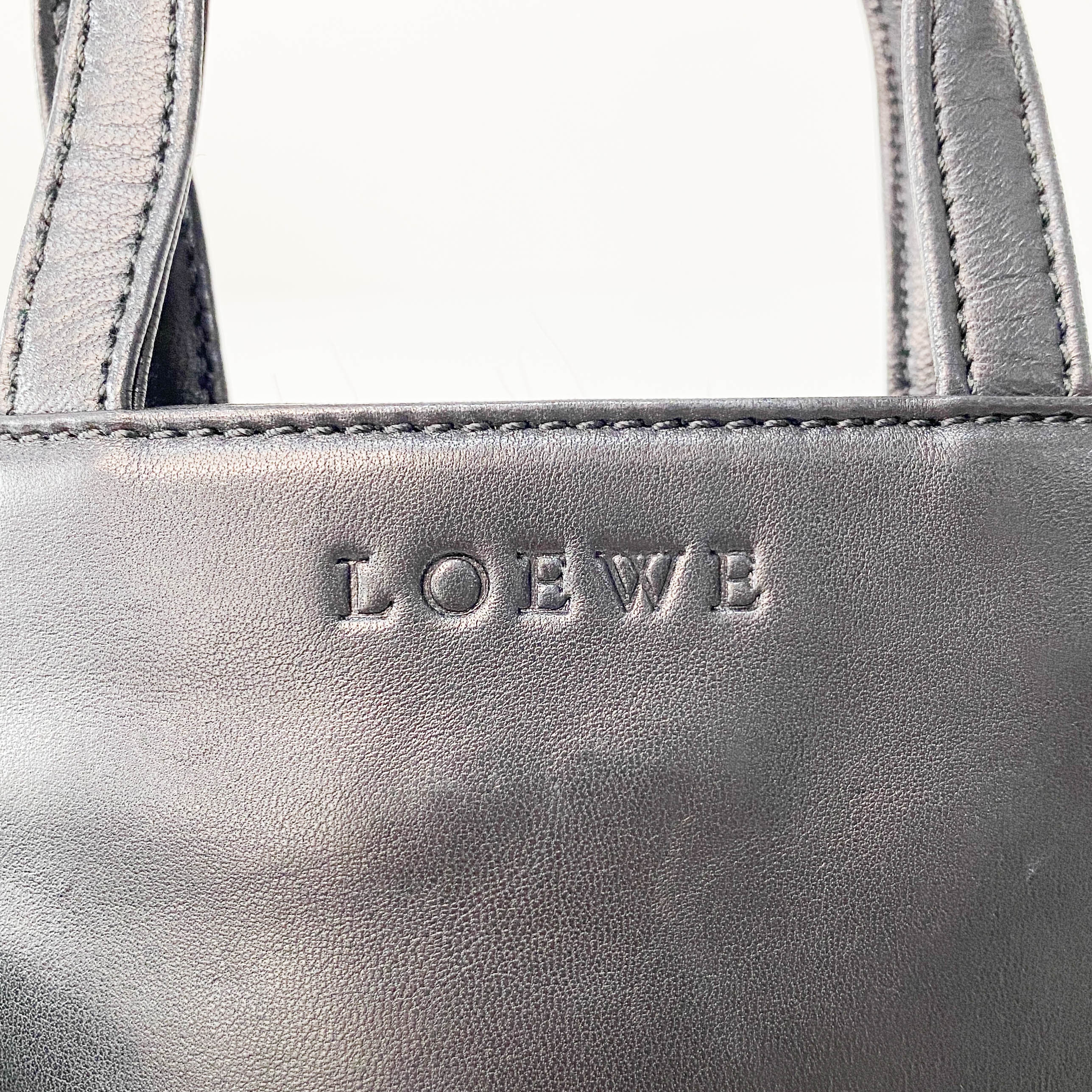 Pony Hair/Leather Black Handle Bag