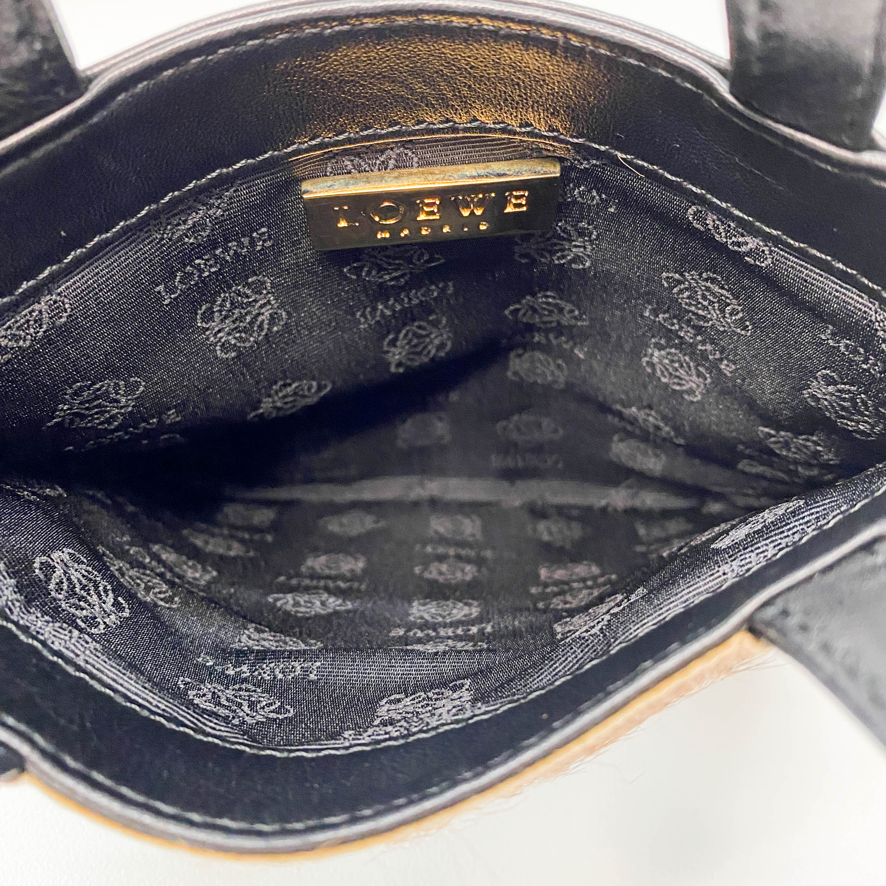 Pony Hair/Leather Black Handle Bag