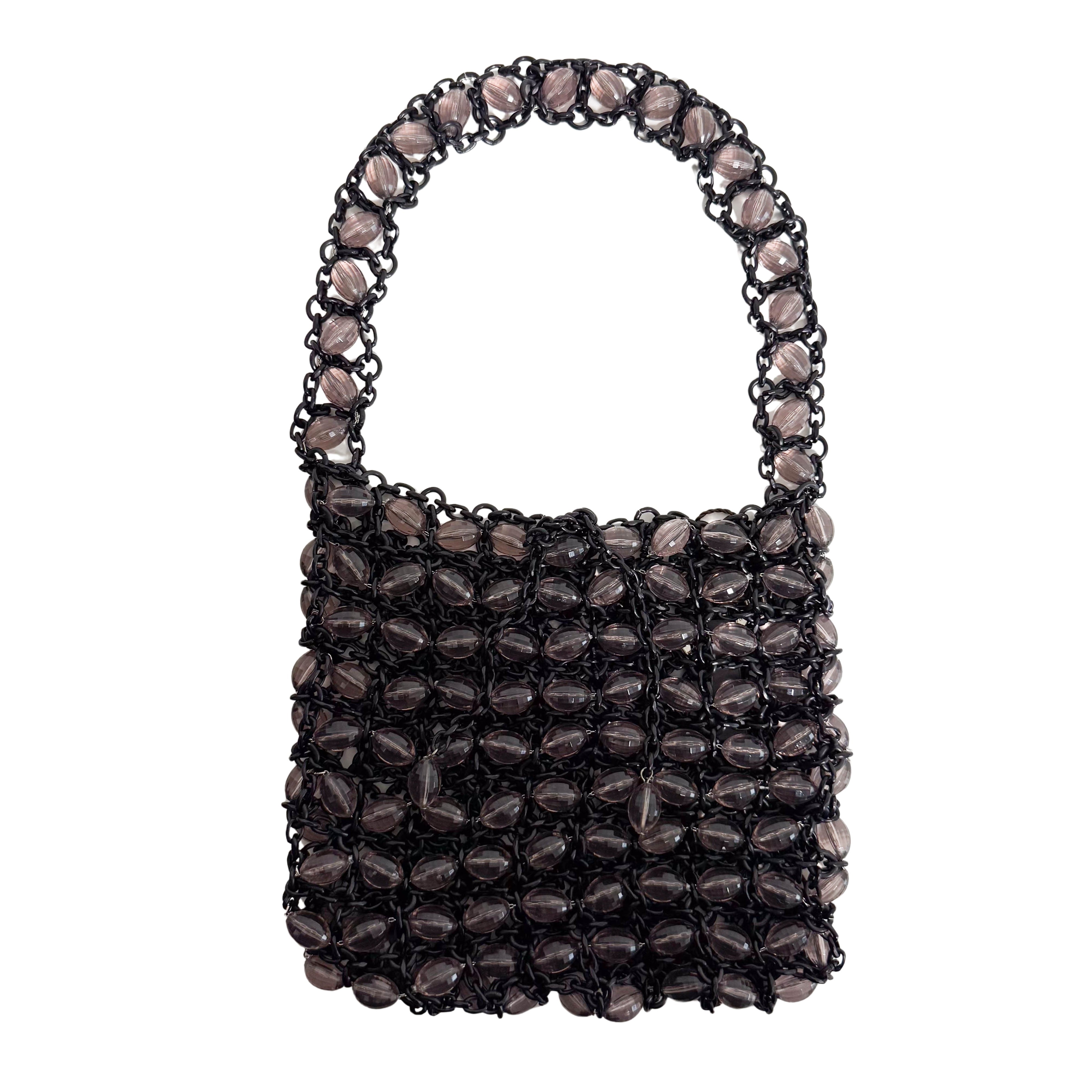Bottega Veneta Black Beads & Chain Purse