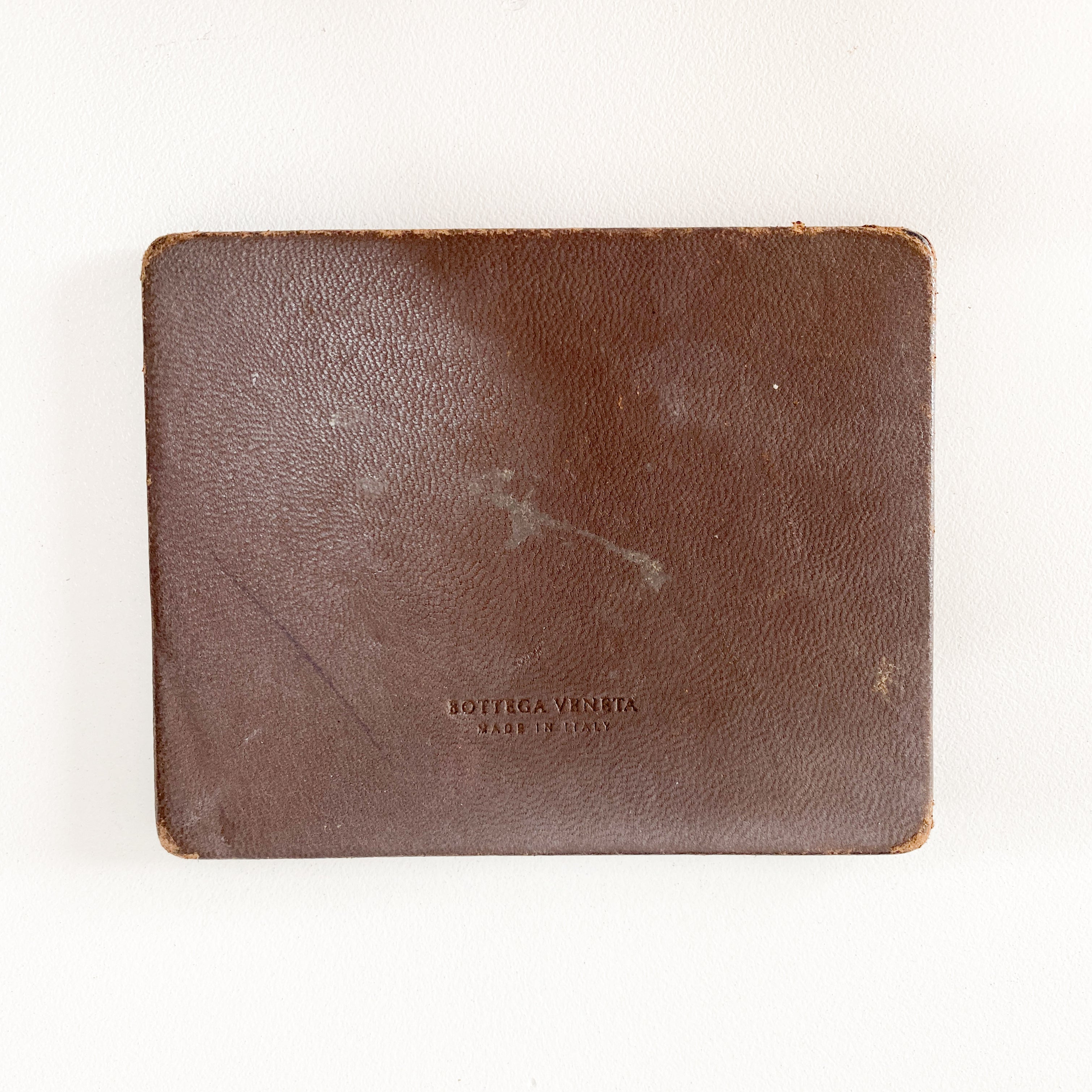 Intrecciato Brown Leather Shoulder Bag