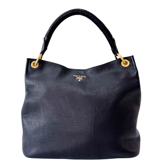 Black Leather Shoulder Bag
