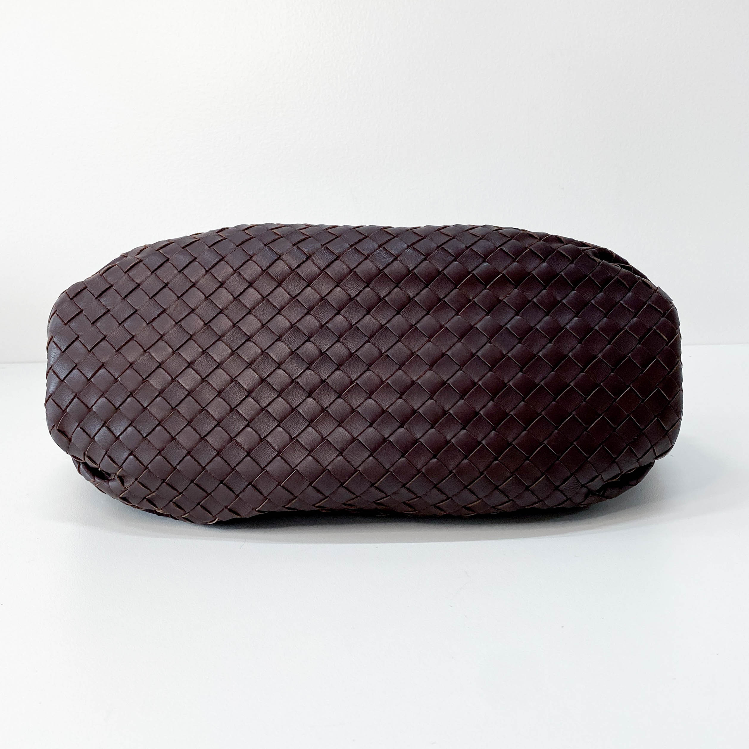 Brown Intrecciato Shoulder Bag