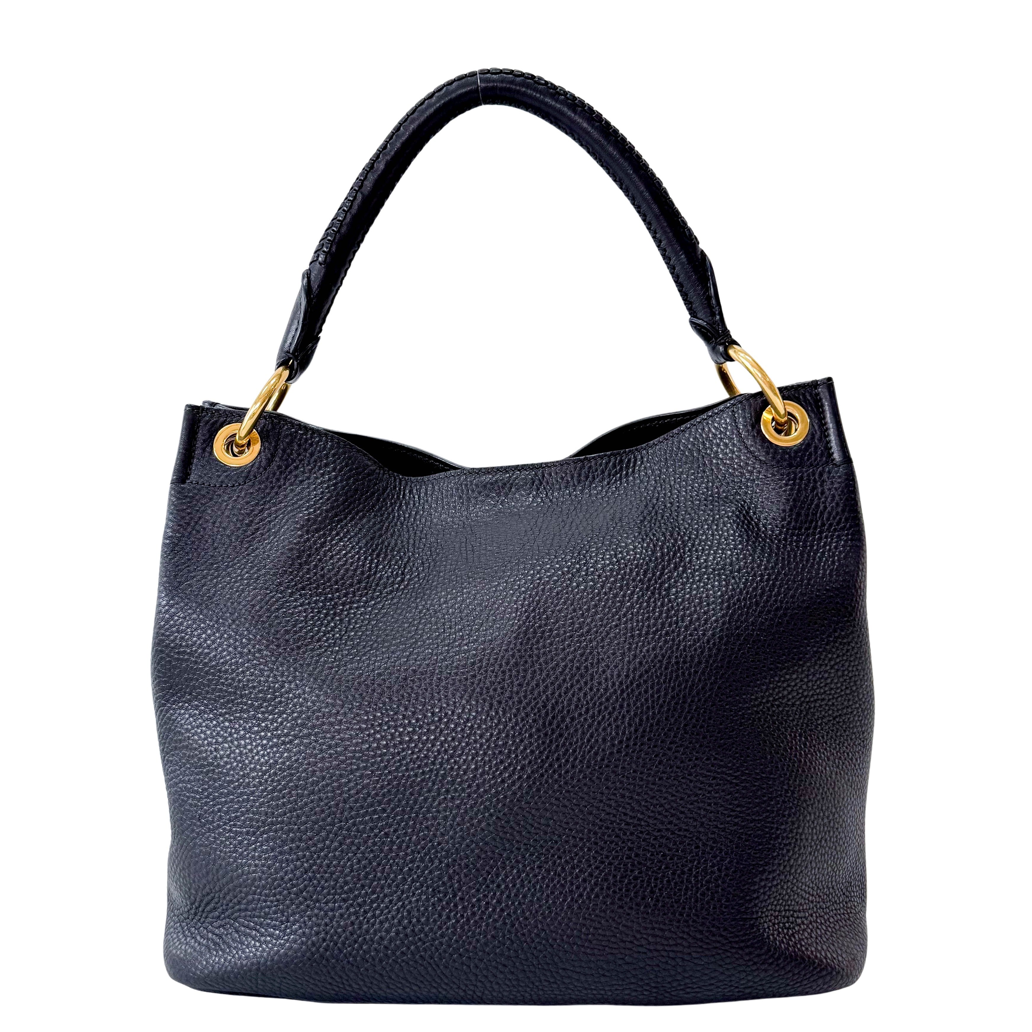 Black Leather Shoulder Bag