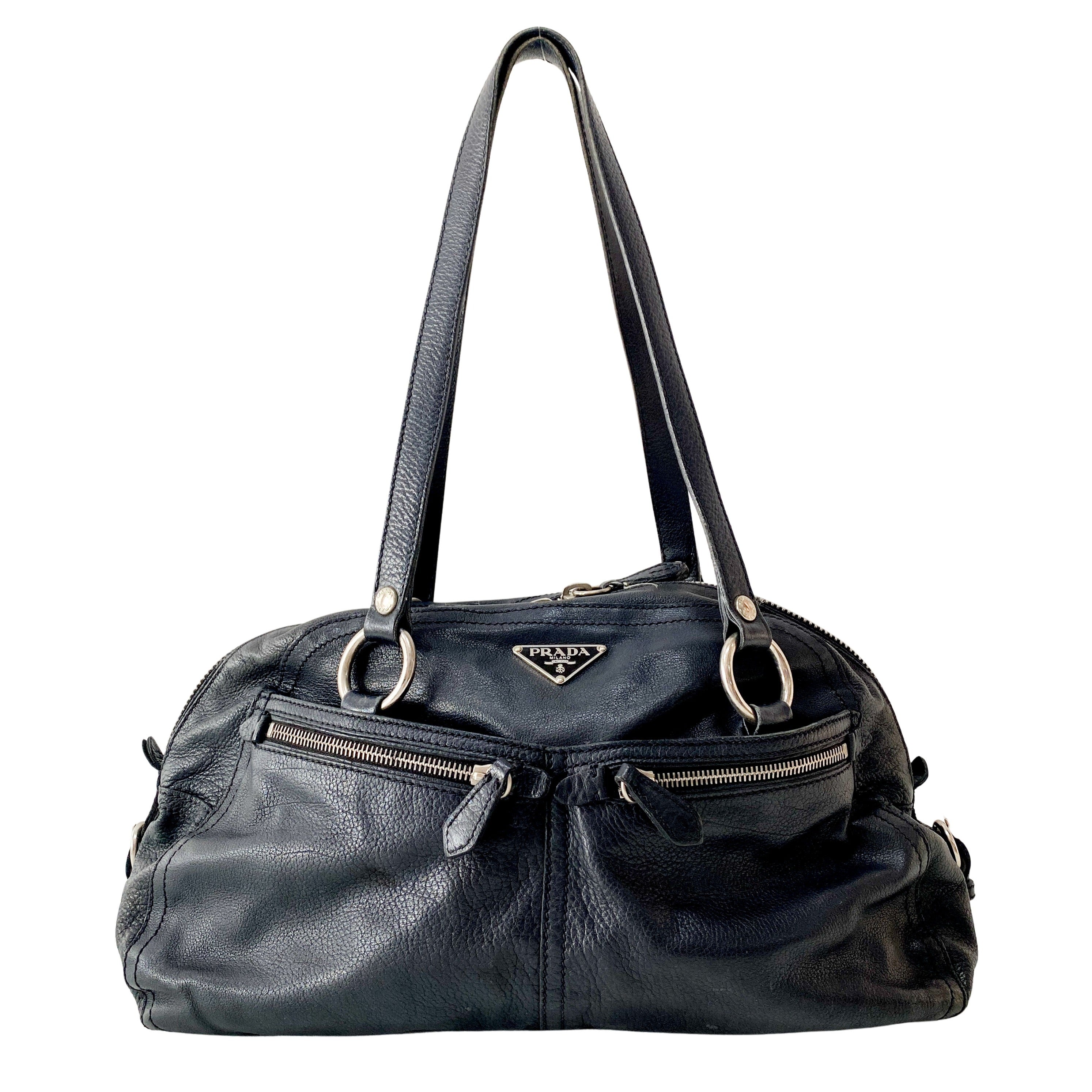 Black Leather Shoulder Bag