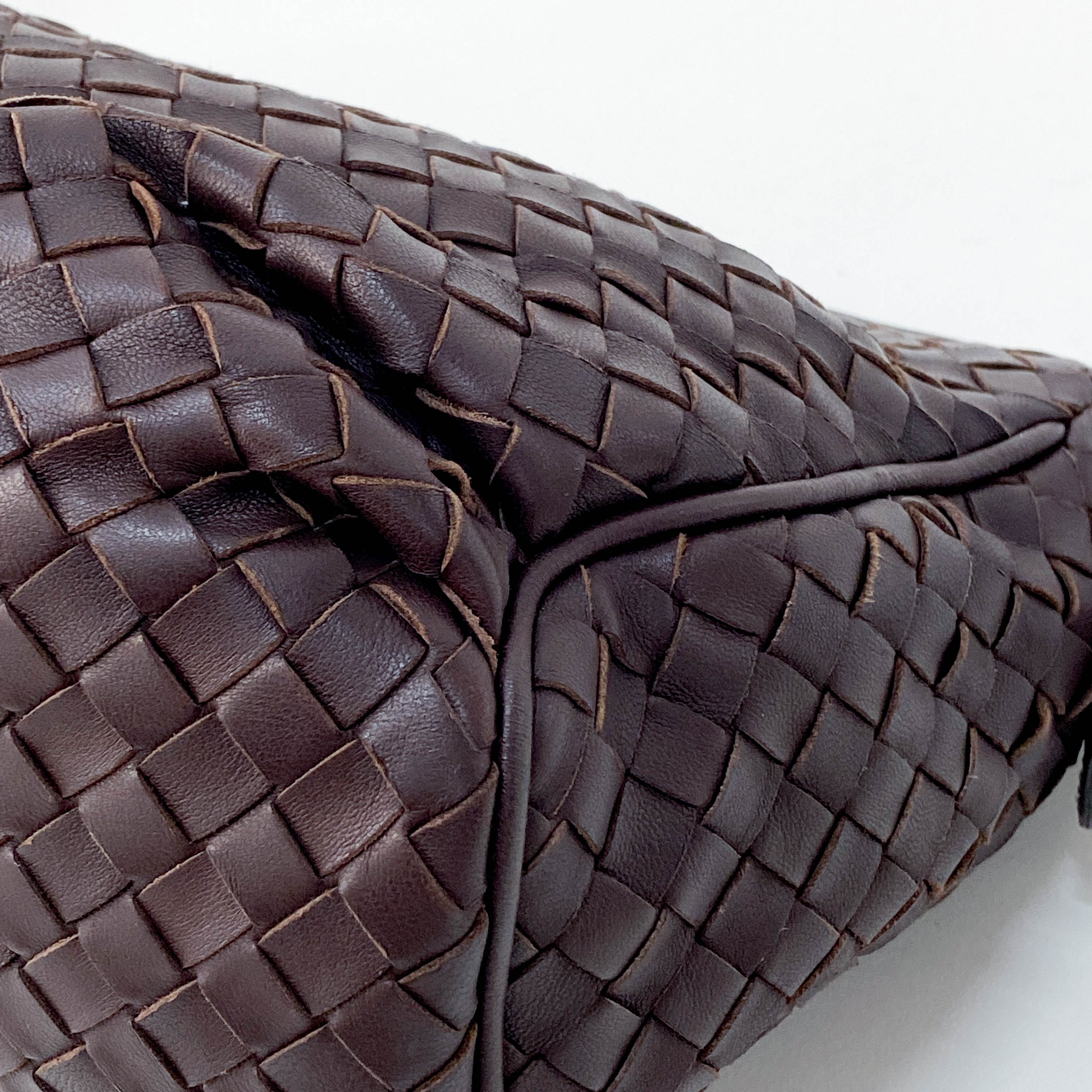 Brown Intrecciato Shoulder Bag