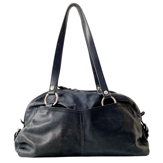 Black Leather Shoulder Bag