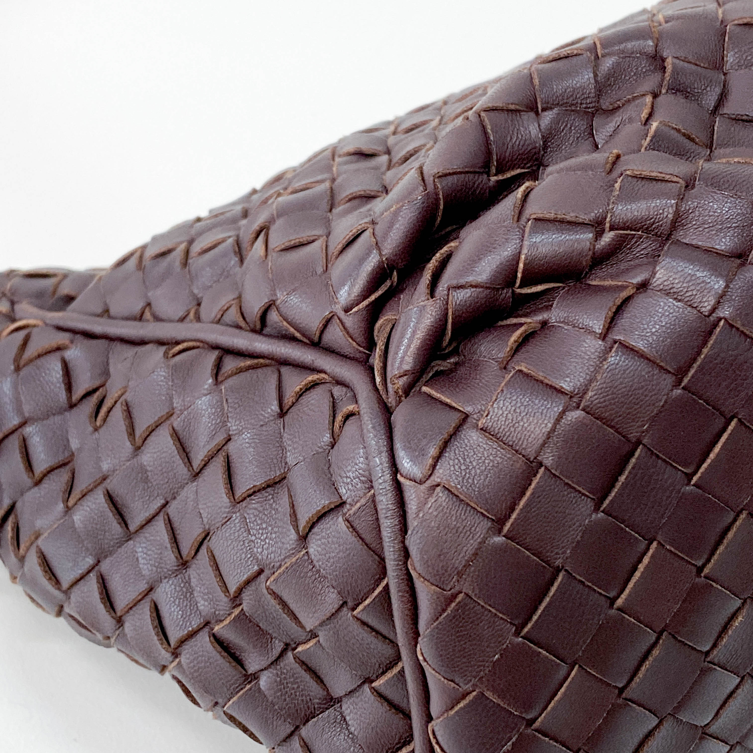 Brown Intrecciato Shoulder Bag