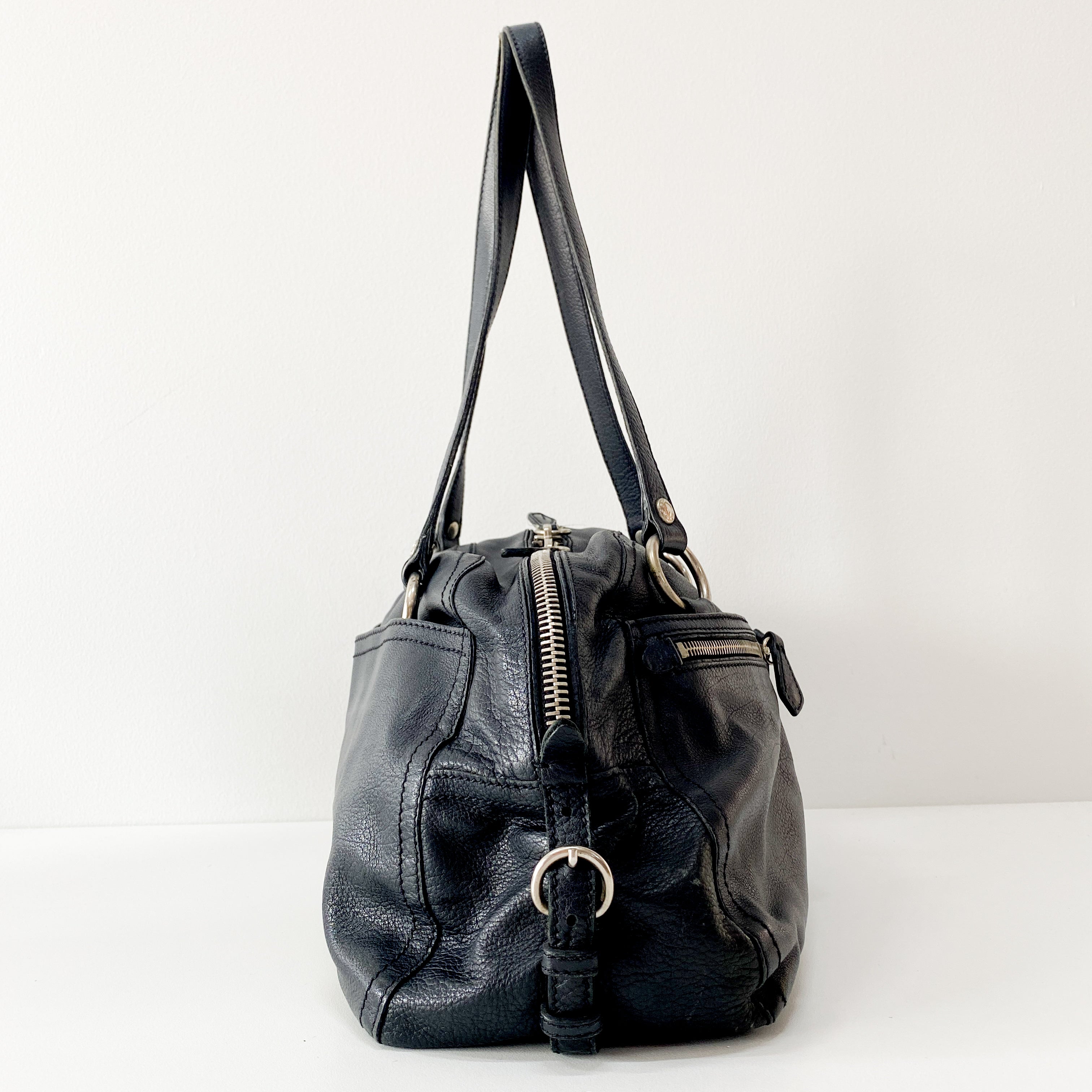 Black Leather Shoulder Bag