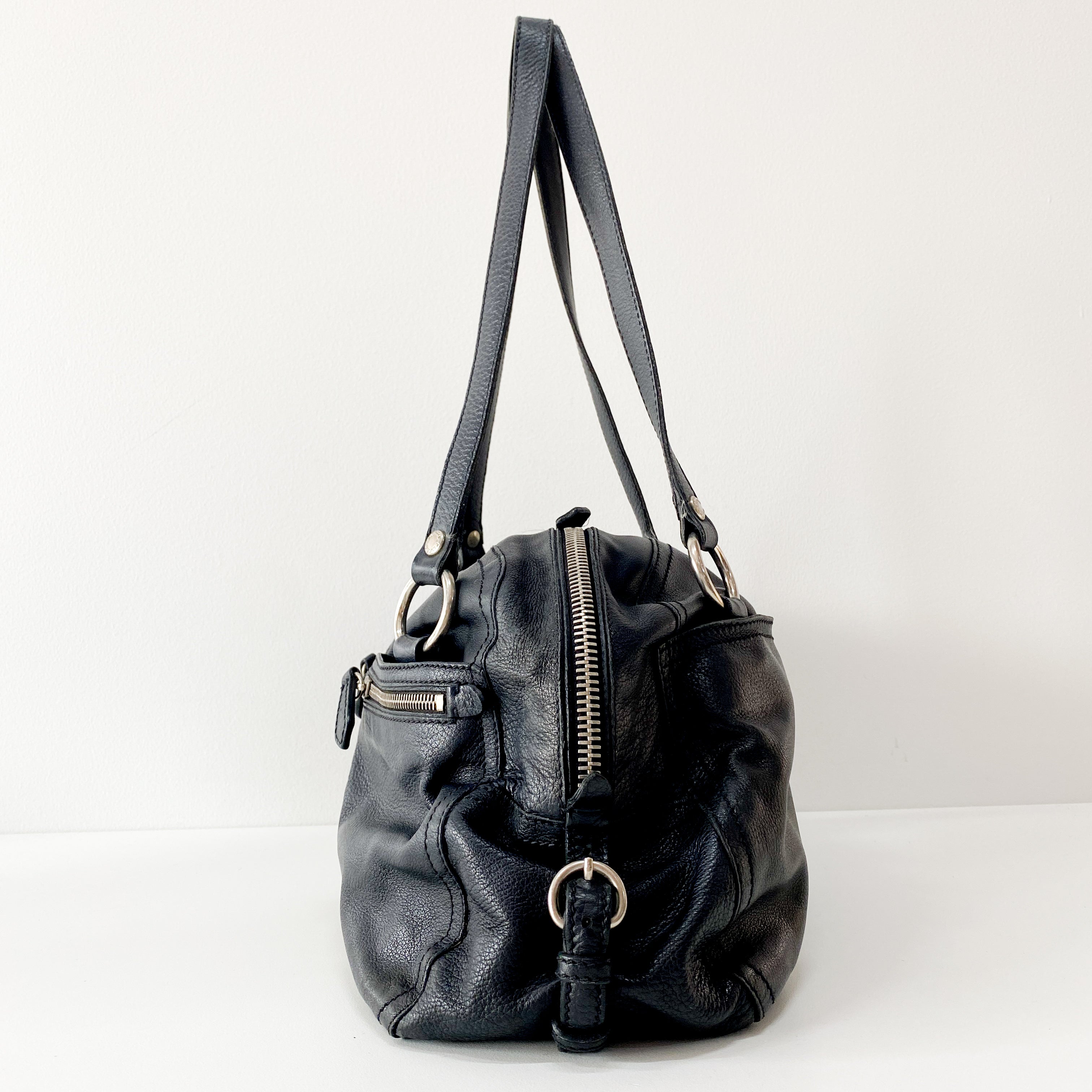 Black Leather Shoulder Bag