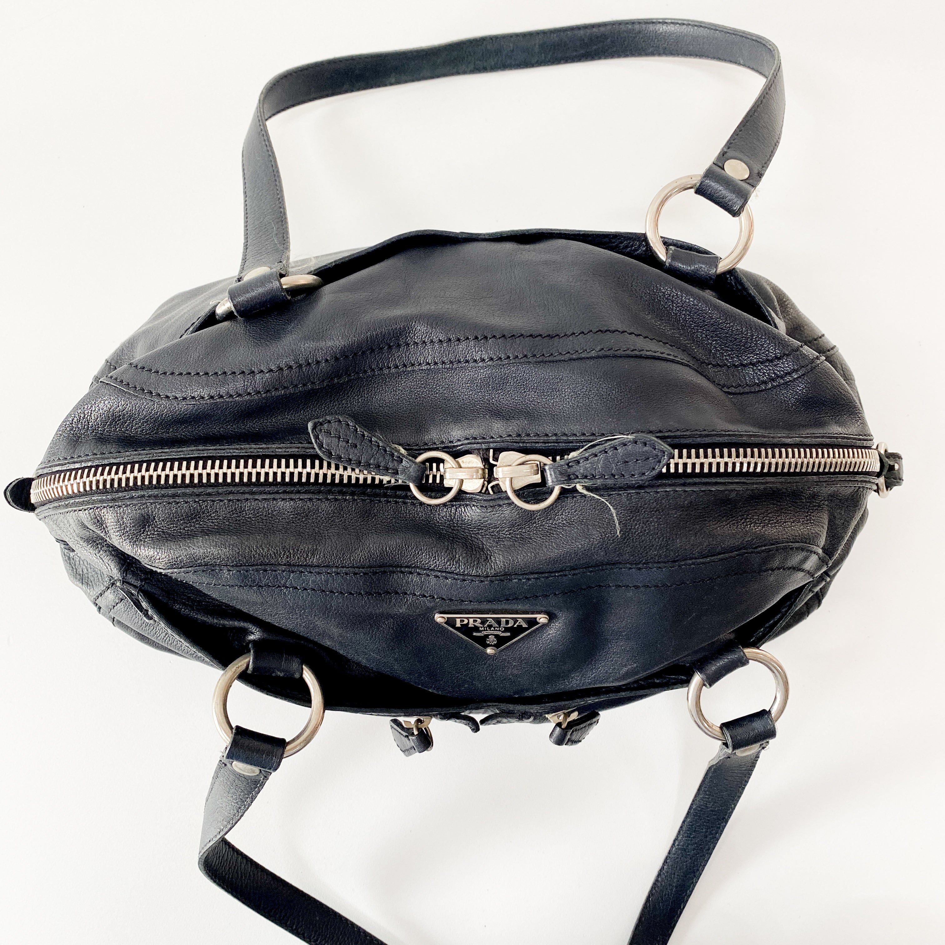 Black Leather Shoulder Bag