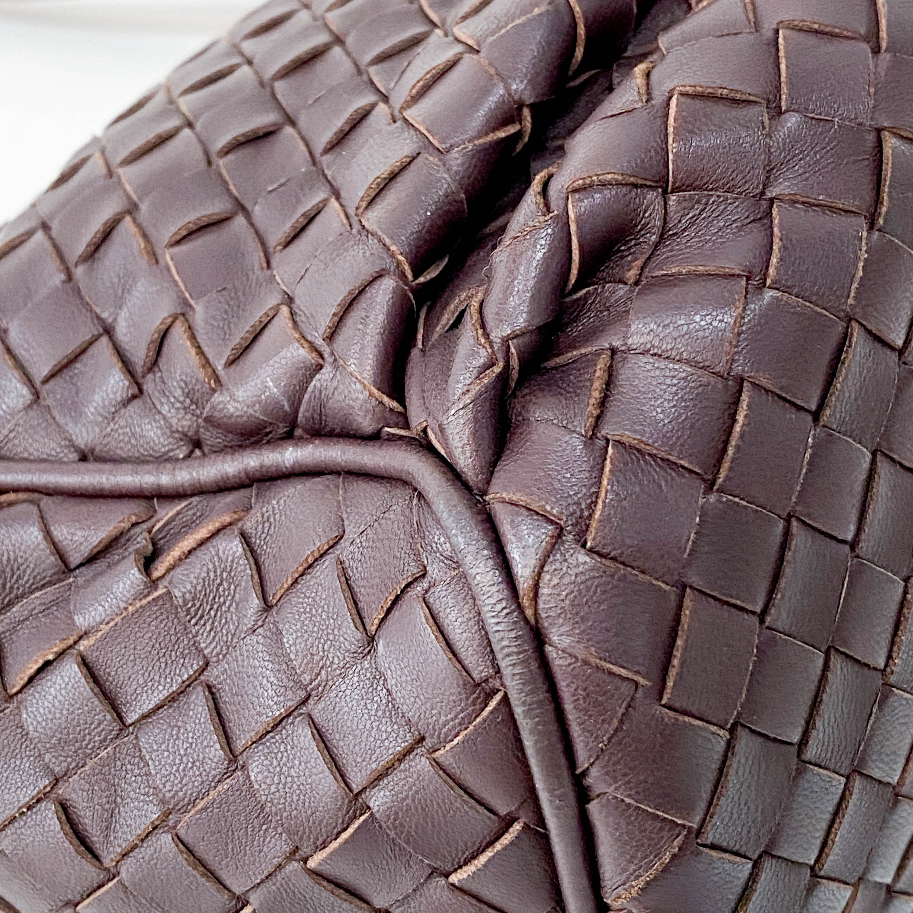 Brown Intrecciato Shoulder Bag