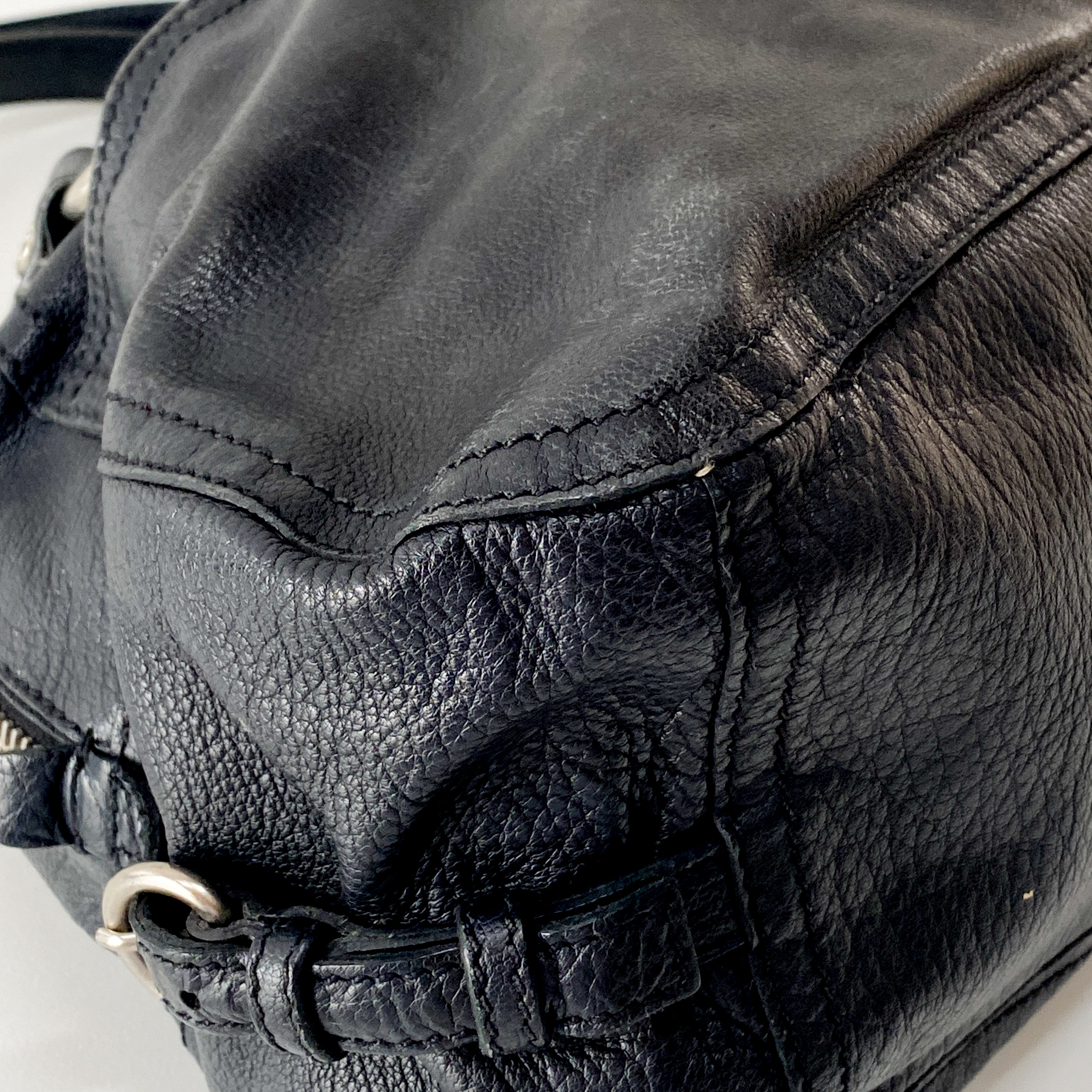 Black Leather Shoulder Bag