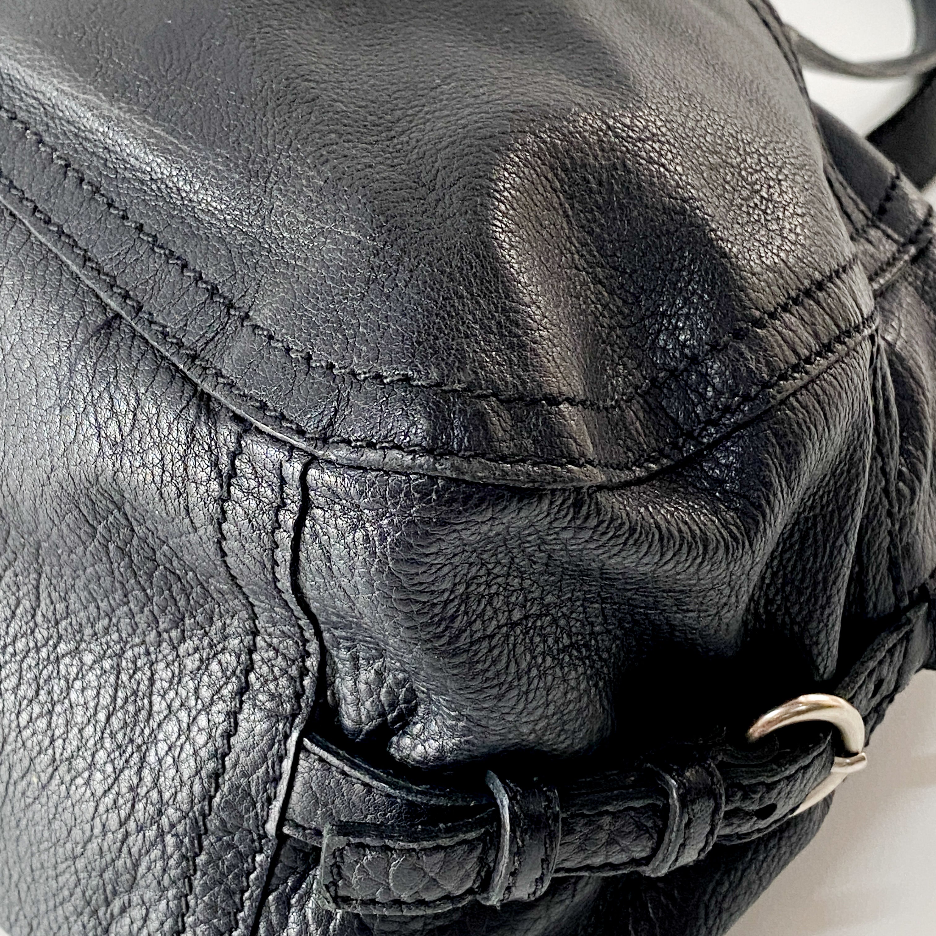 Black Leather Shoulder Bag