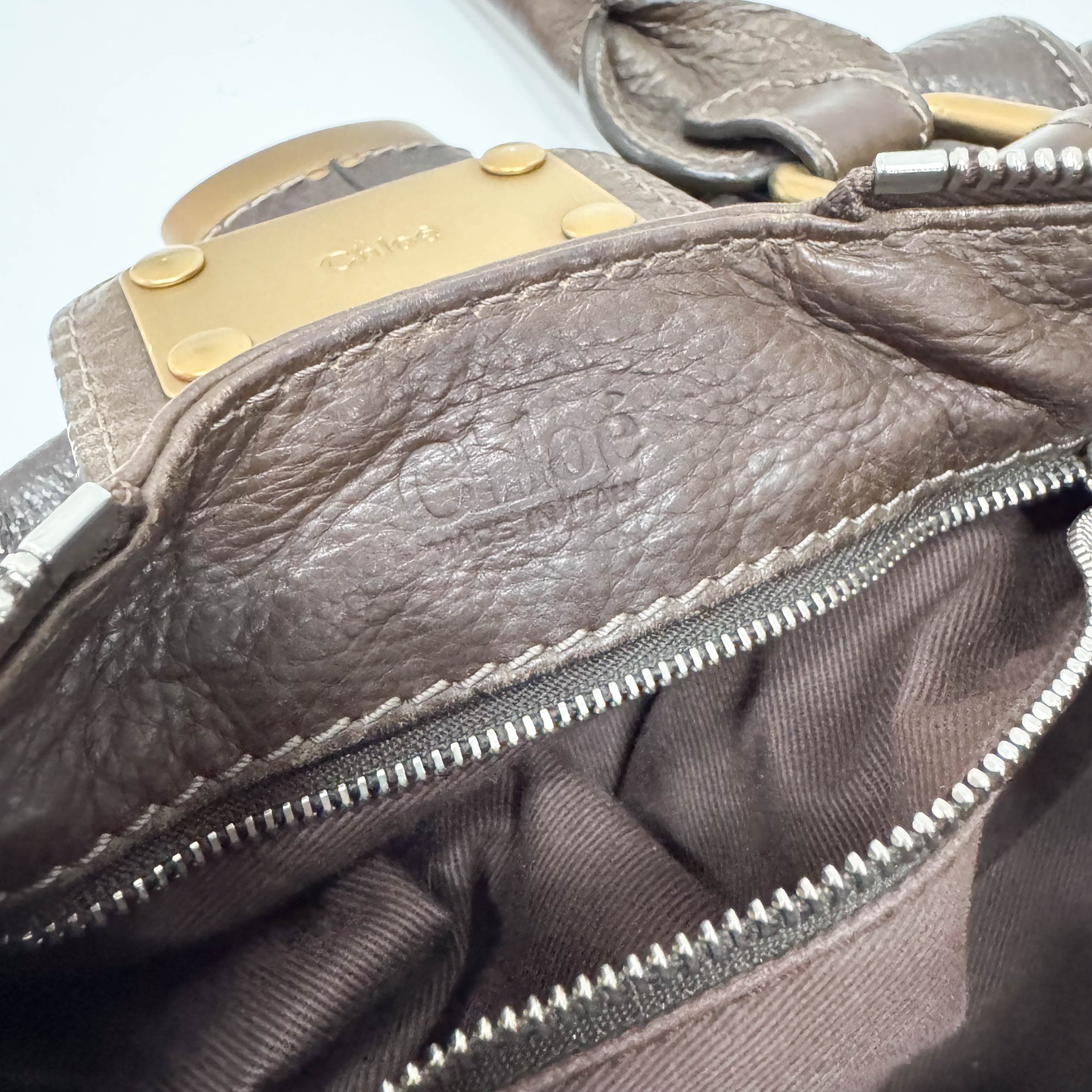 Paddington Brown Calfskin Leather Shoulder Bag