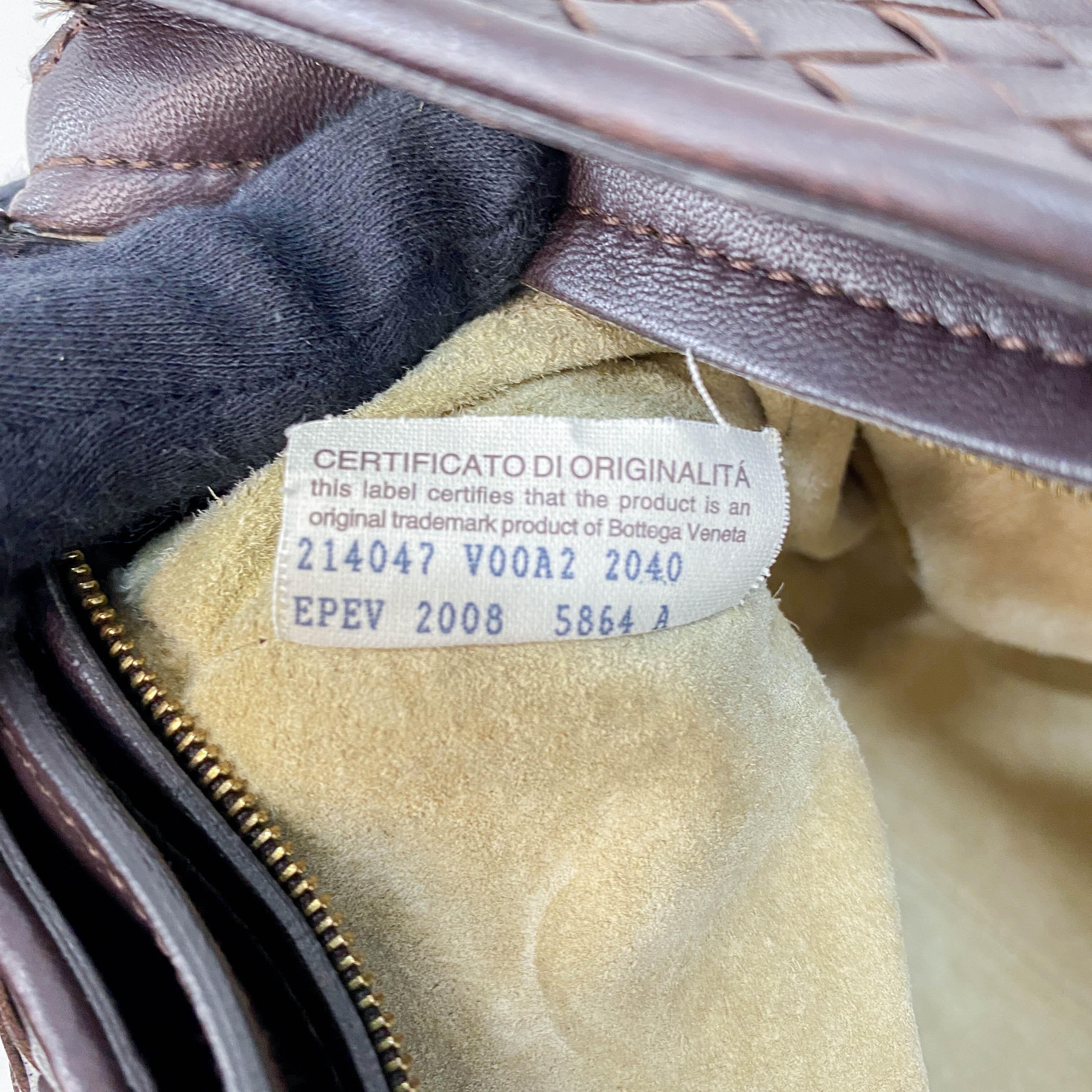 Brown Intrecciato Shoulder Bag