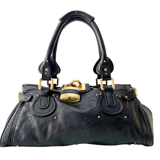 Paddington Black Leather Shoulder Bag