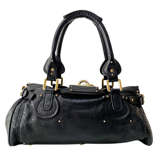 Paddington Black Leather Shoulder Bag