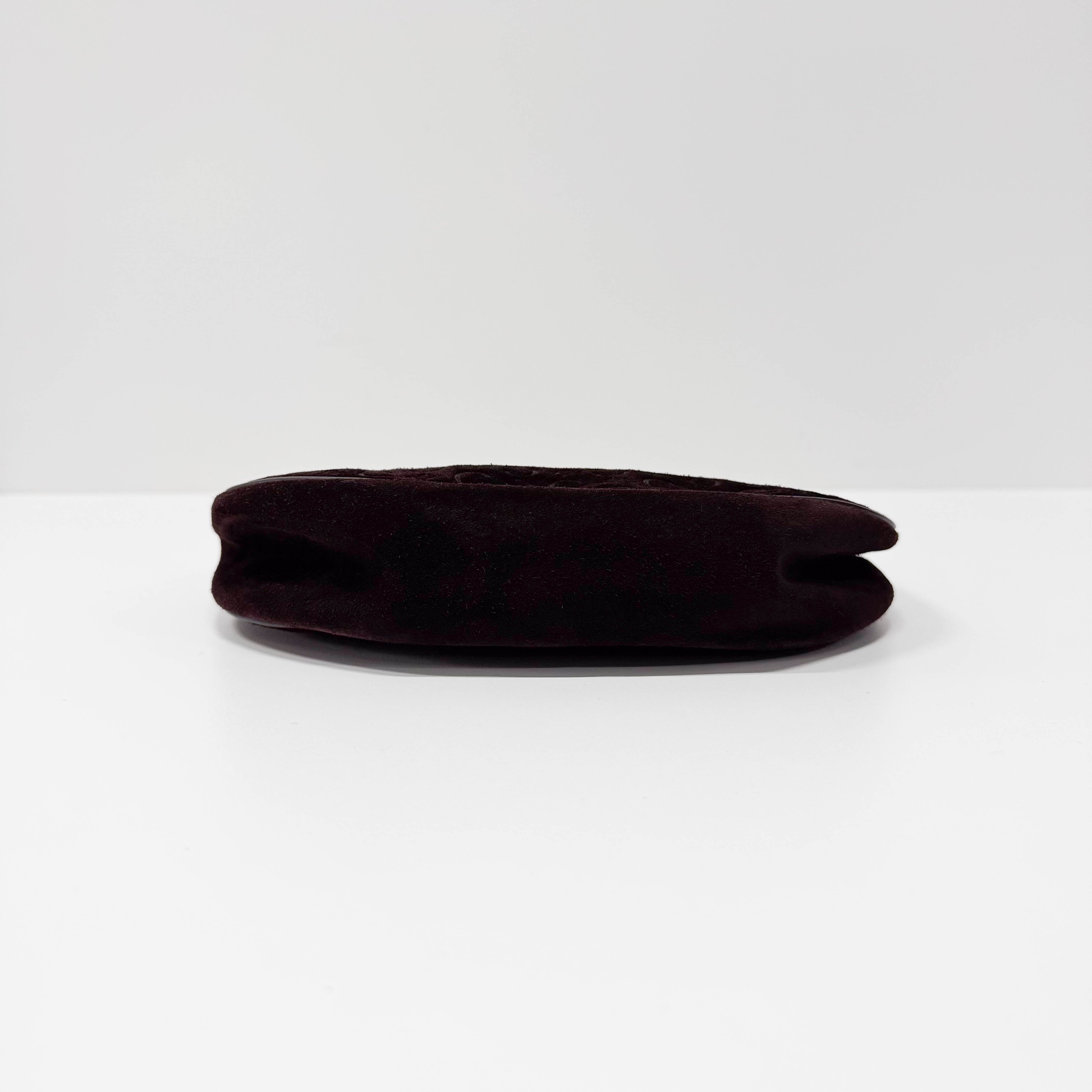 C Macadam Brown Suede Shoulder Bag