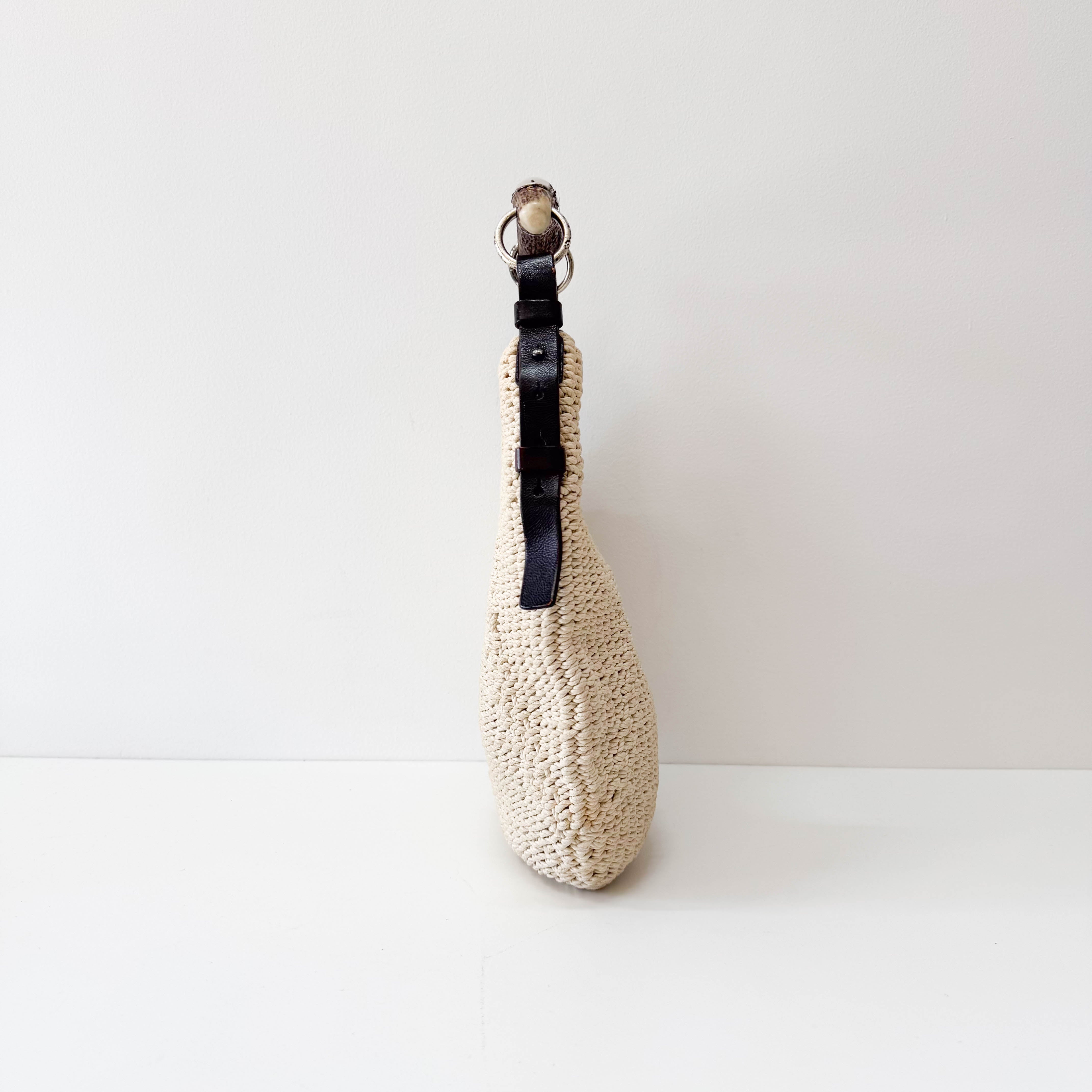 Mombasa Beige Raffia Shoulder Bag