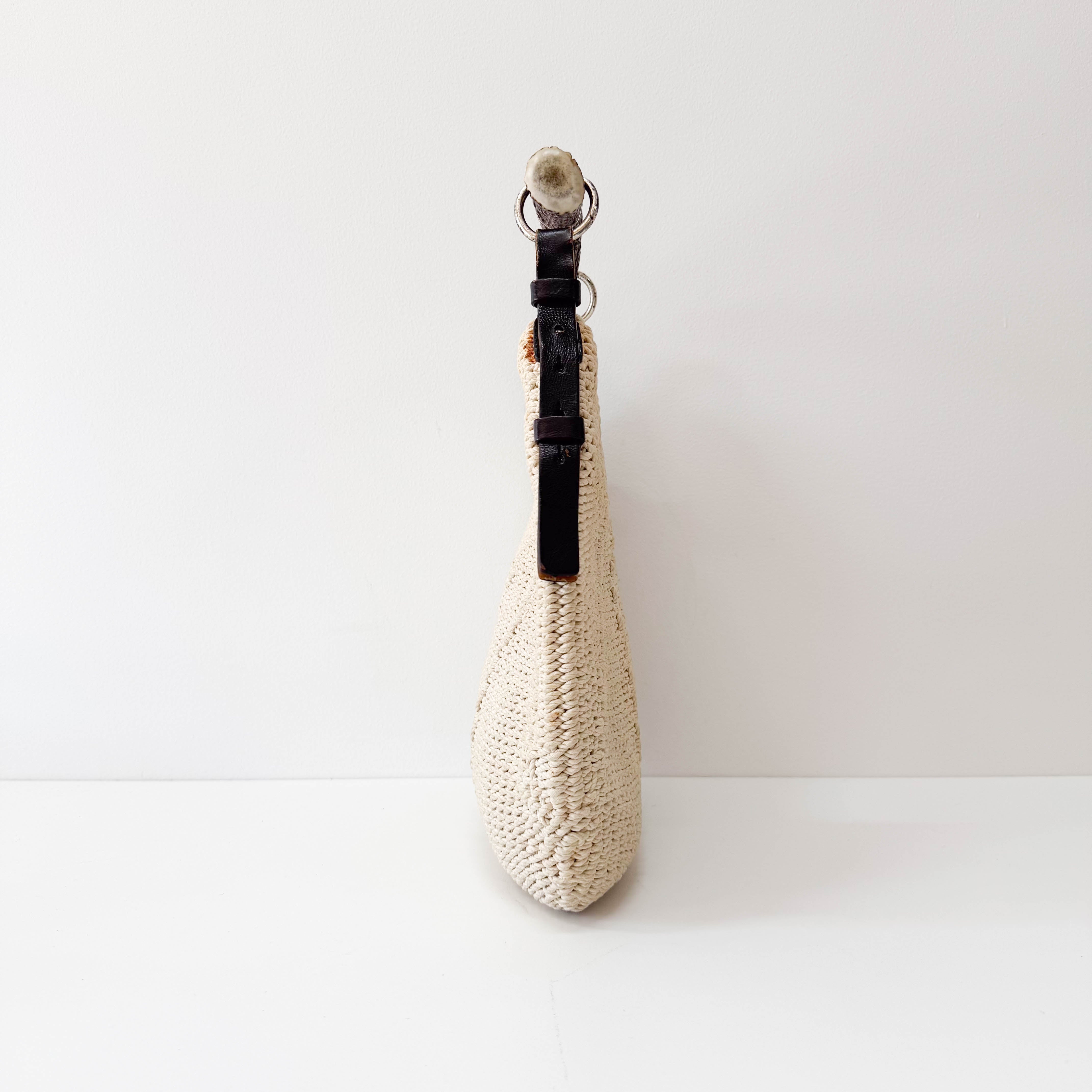 Mombasa Beige Raffia Shoulder Bag