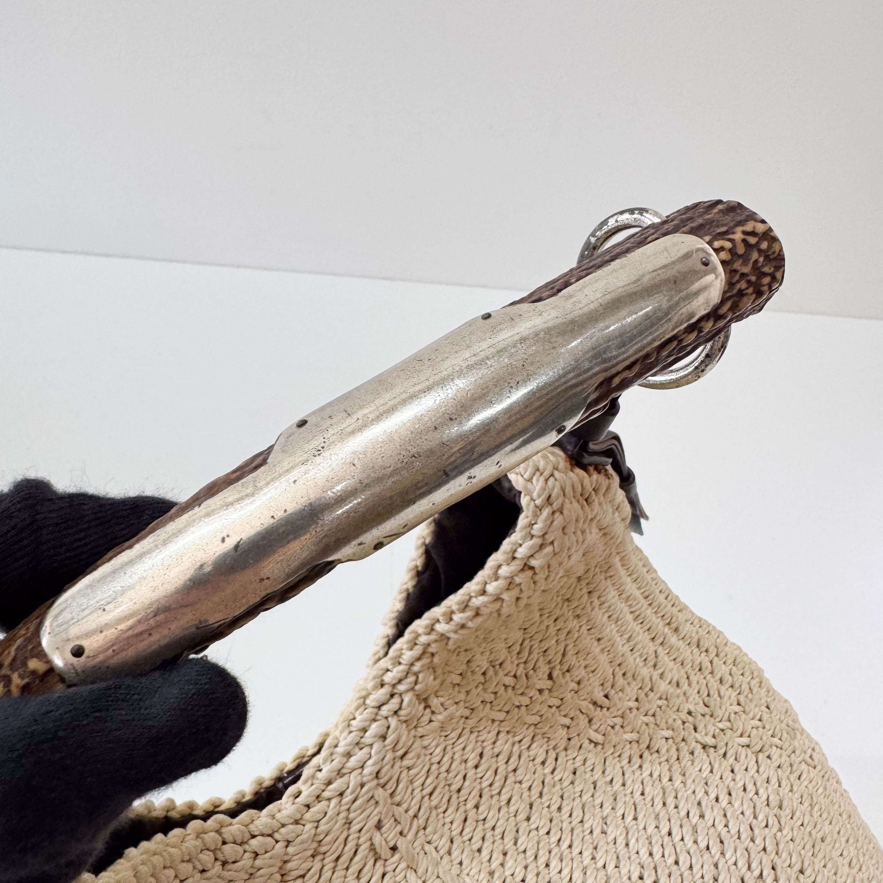 Mombasa Beige Raffia Shoulder Bag