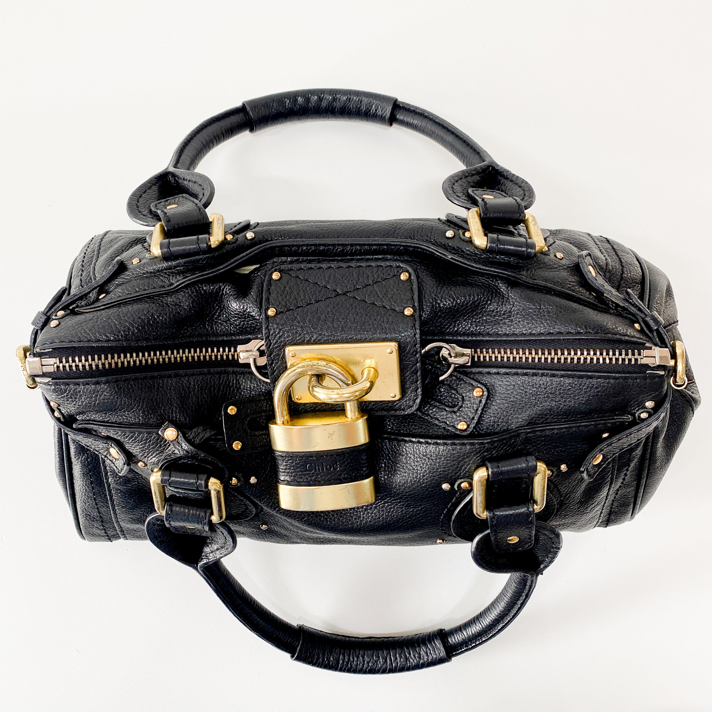 Paddington Black Leather Shoulder Bag