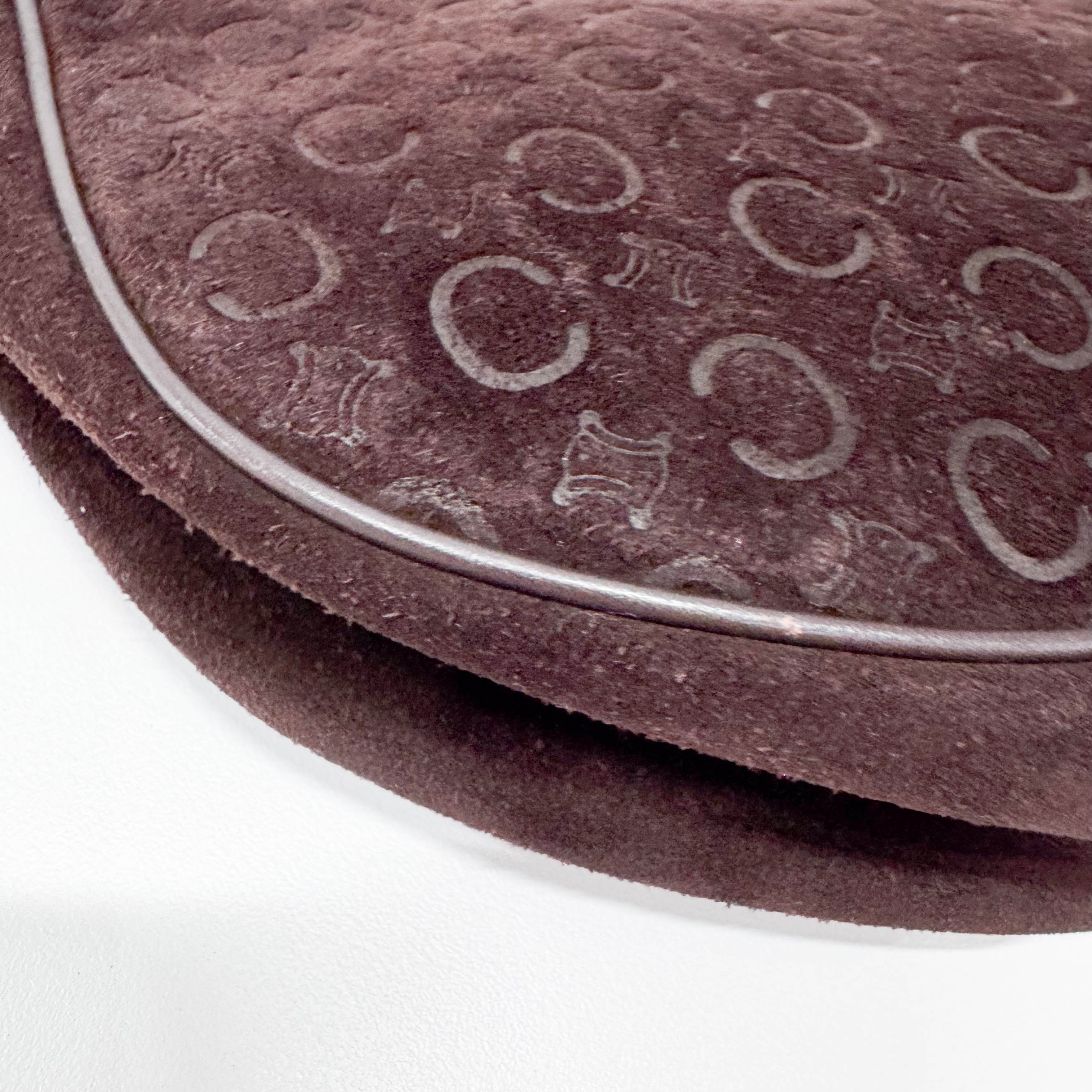 C Macadam Brown Suede Shoulder Bag