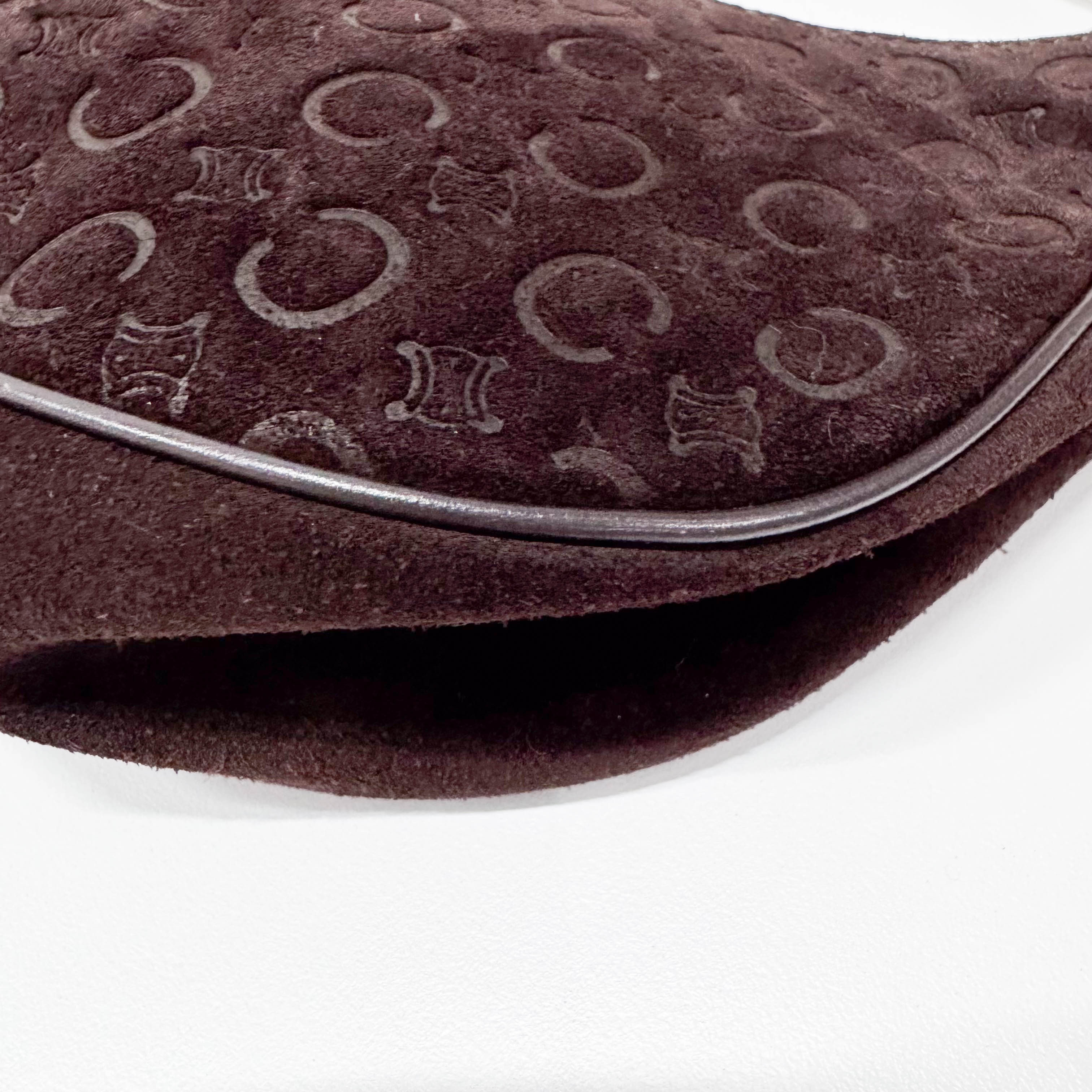 C Macadam Brown Suede Shoulder Bag