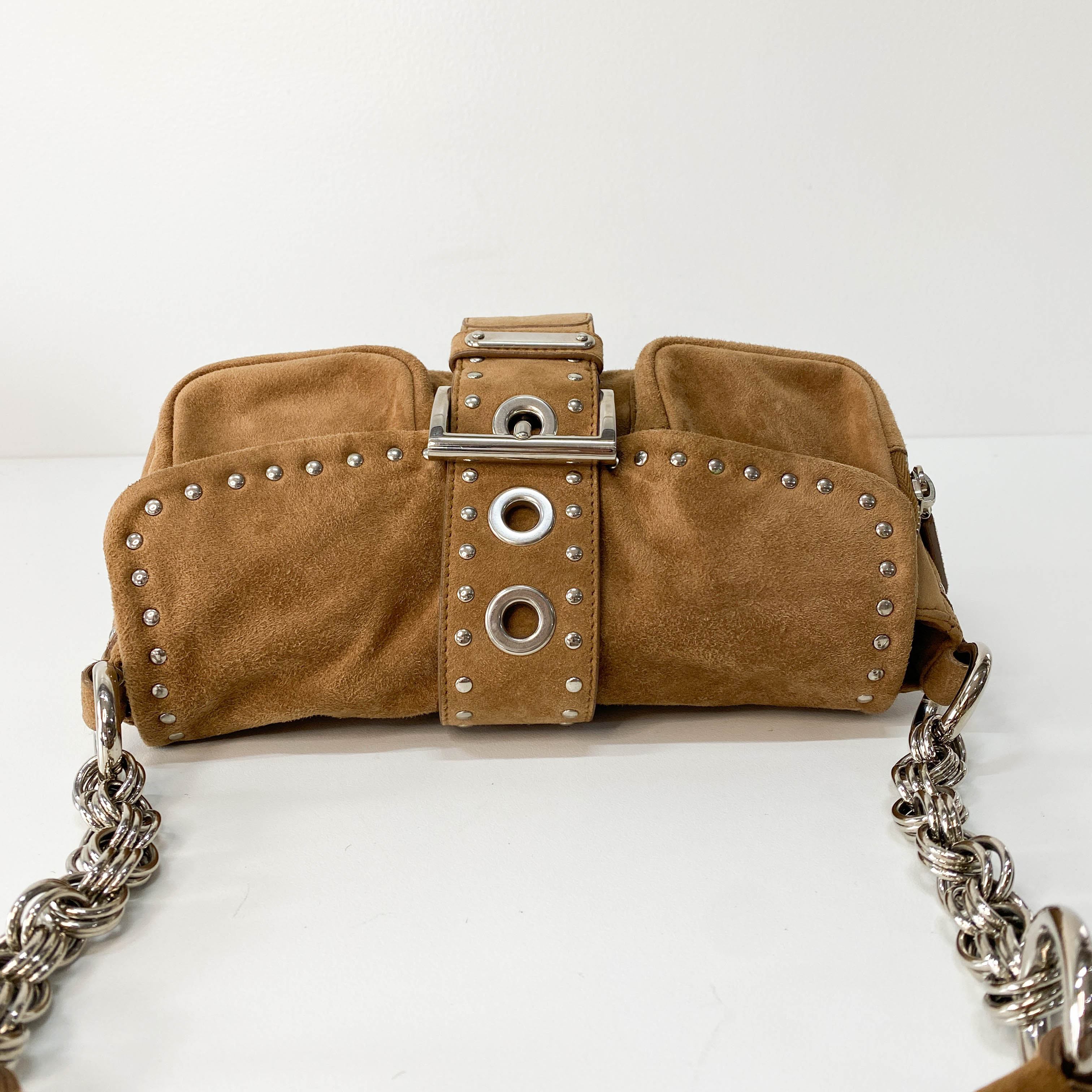 Brown Suede Shoulder Bag
