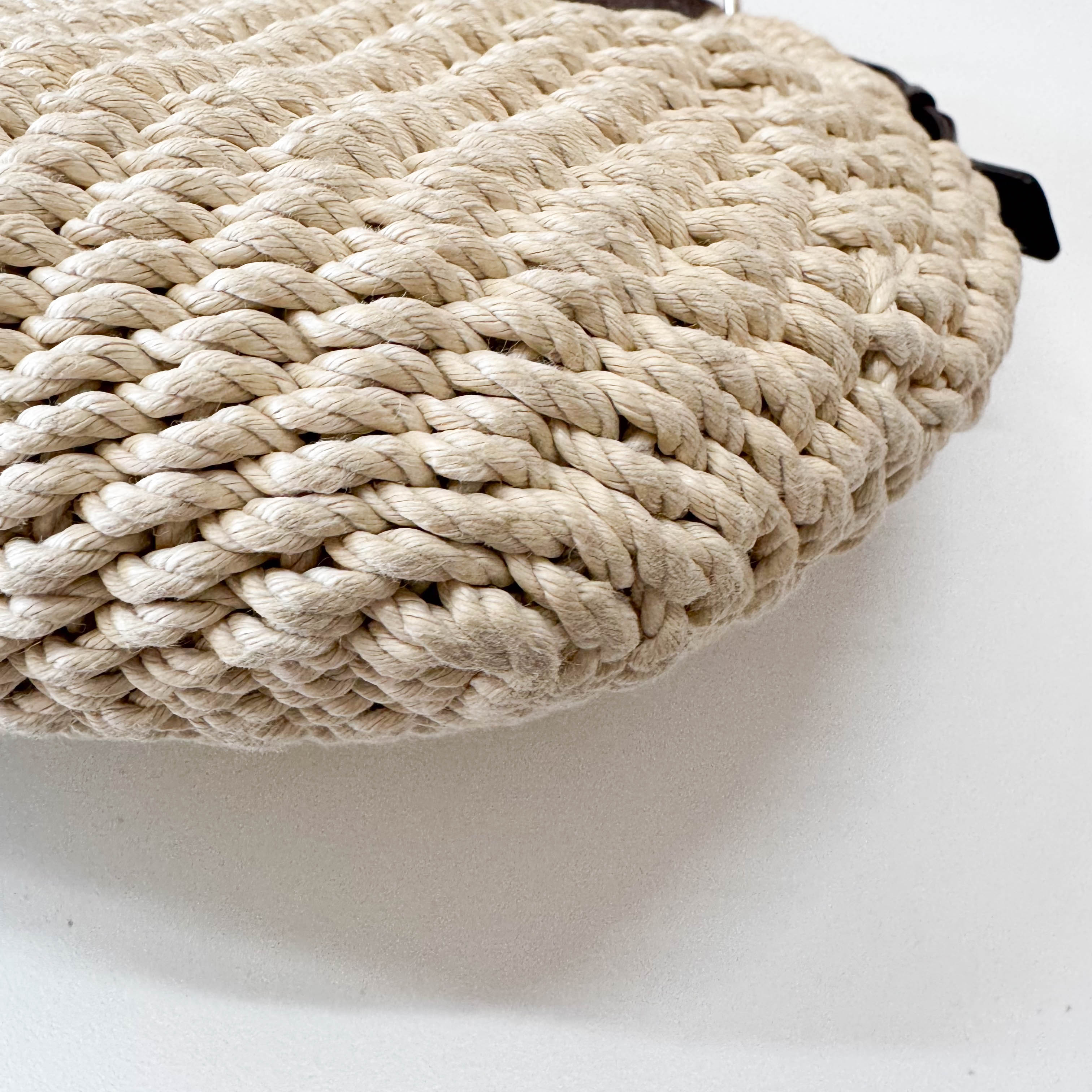 Mombasa Beige Raffia Shoulder Bag