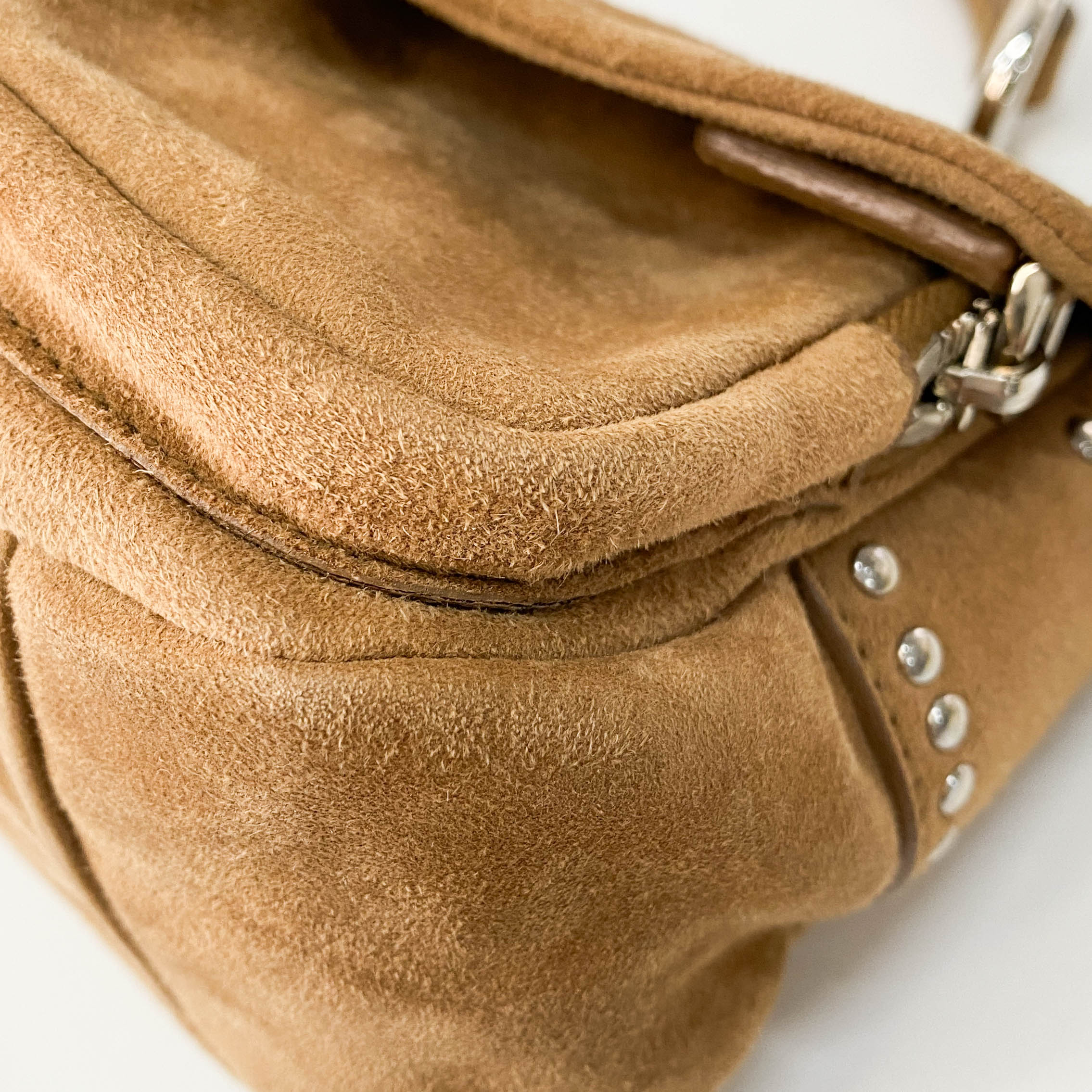 Brown Suede Shoulder Bag