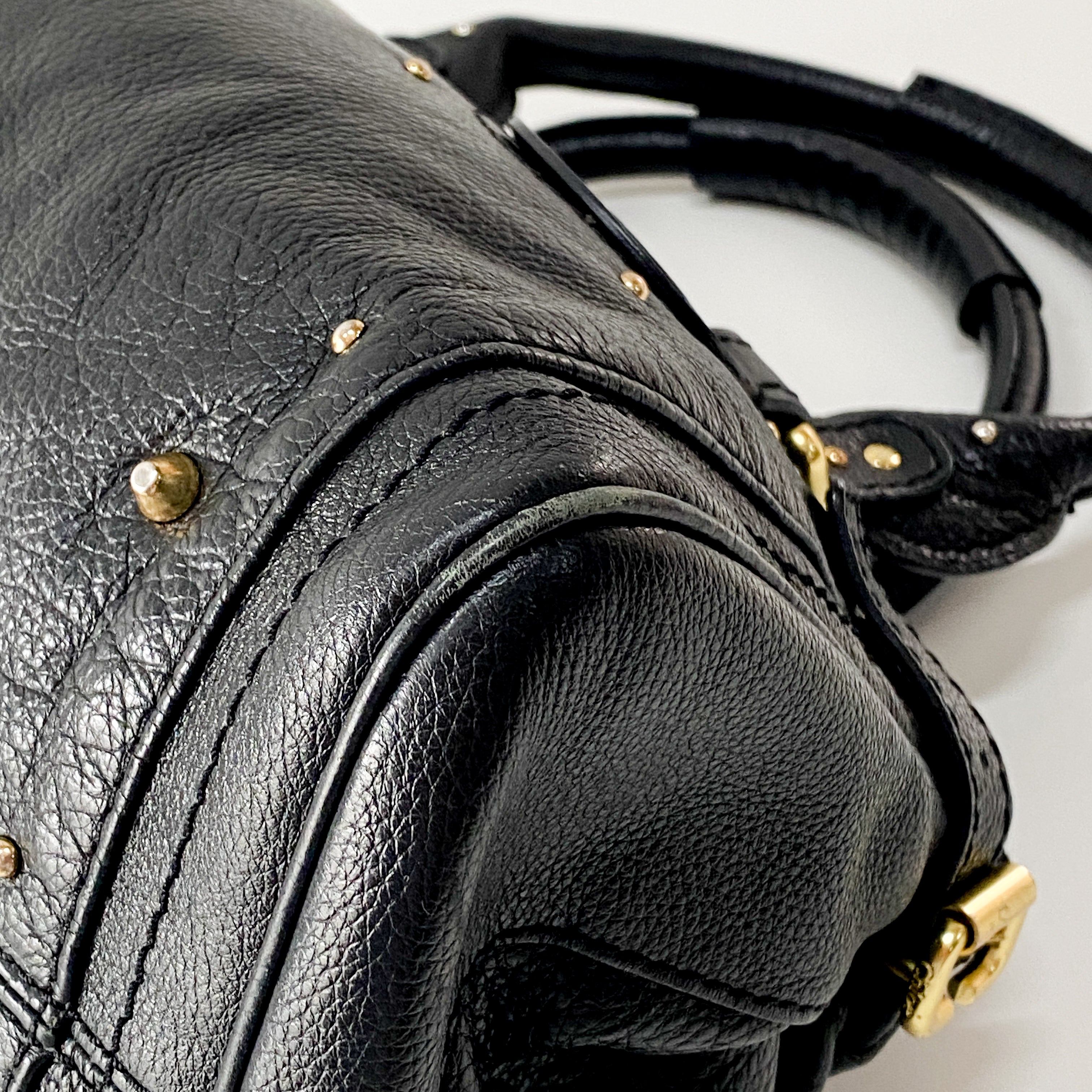 Paddington Black Leather Shoulder Bag