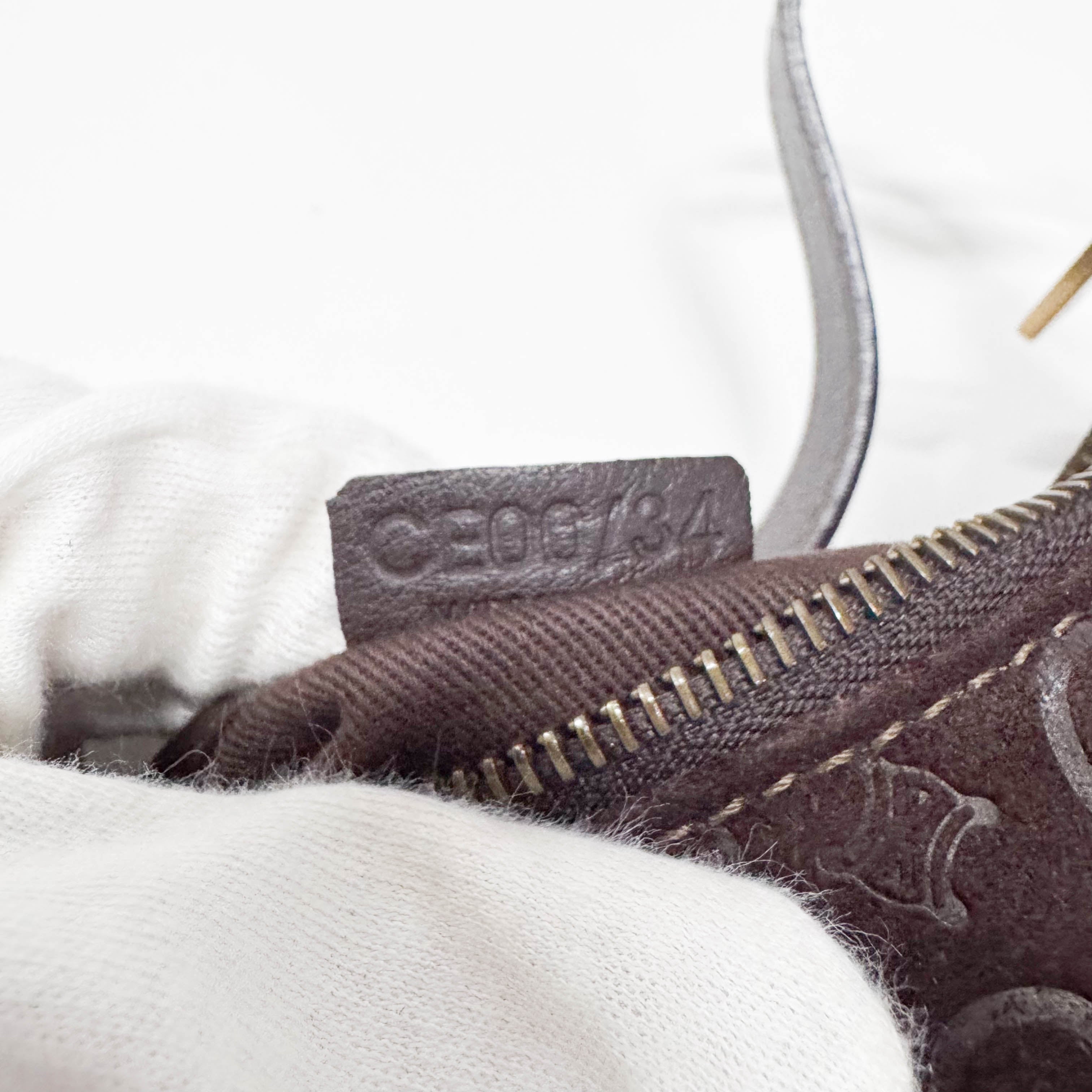 C Macadam Brown Suede Shoulder Bag