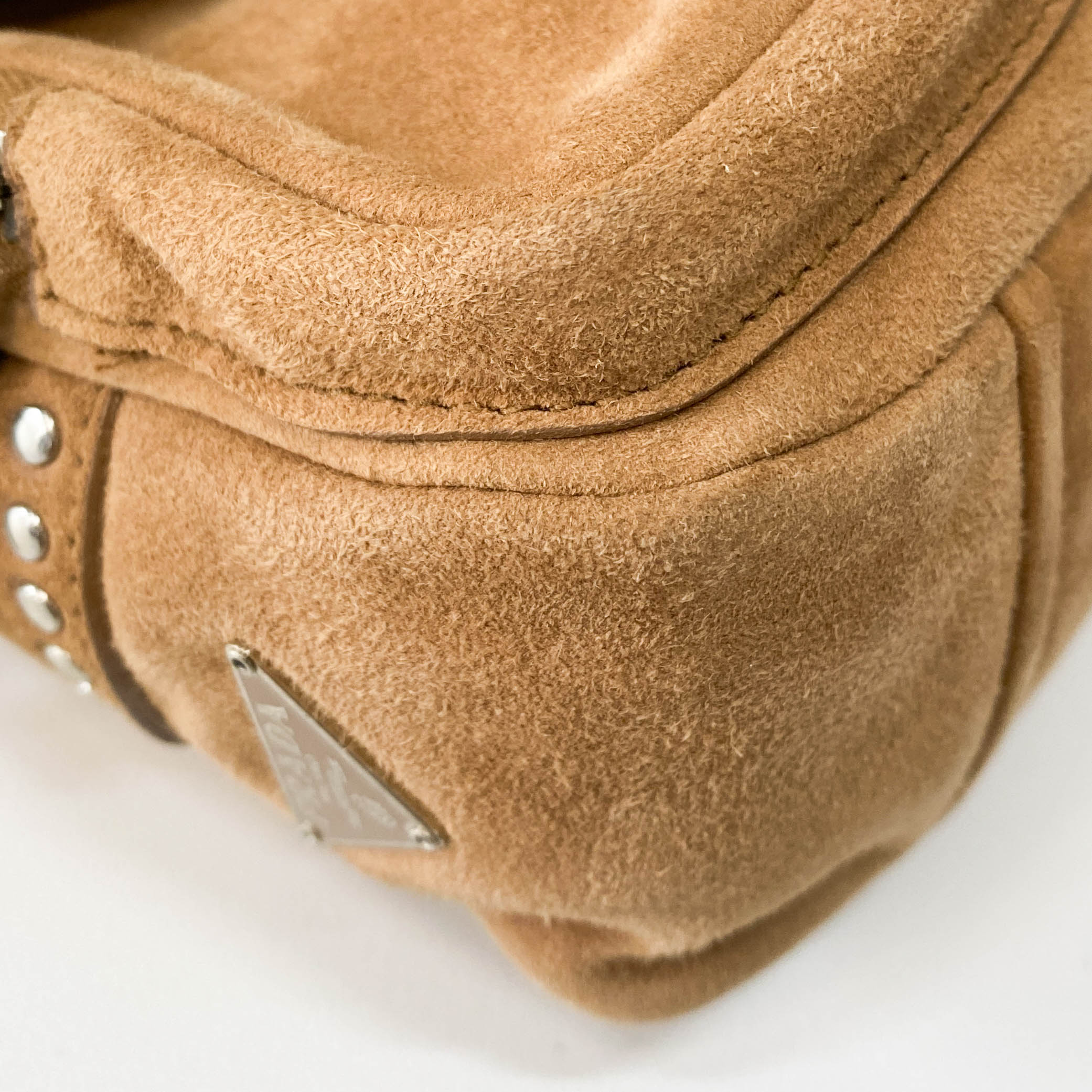 Brown Suede Shoulder Bag