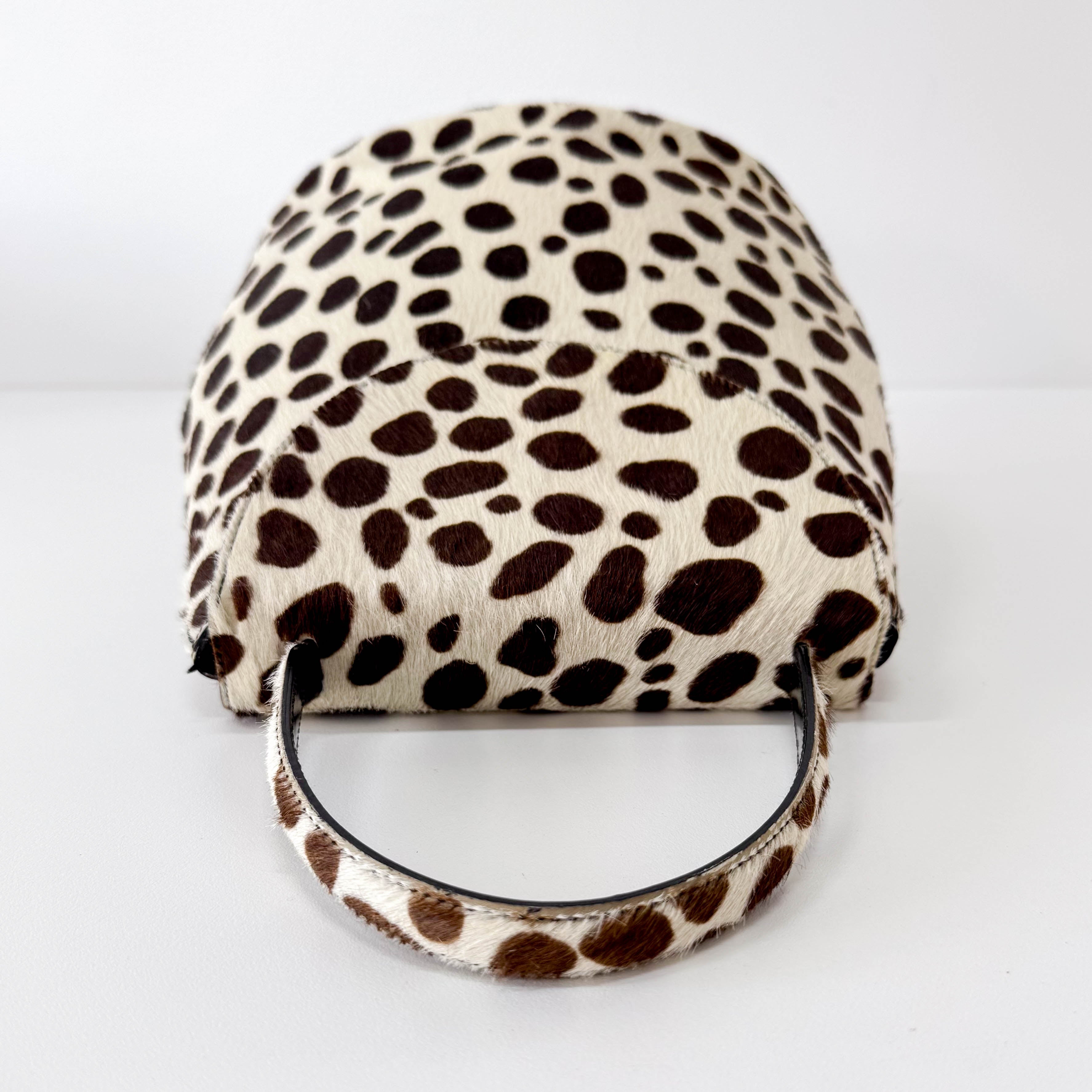 Pony Hair Dalmation print Top Handle Bag