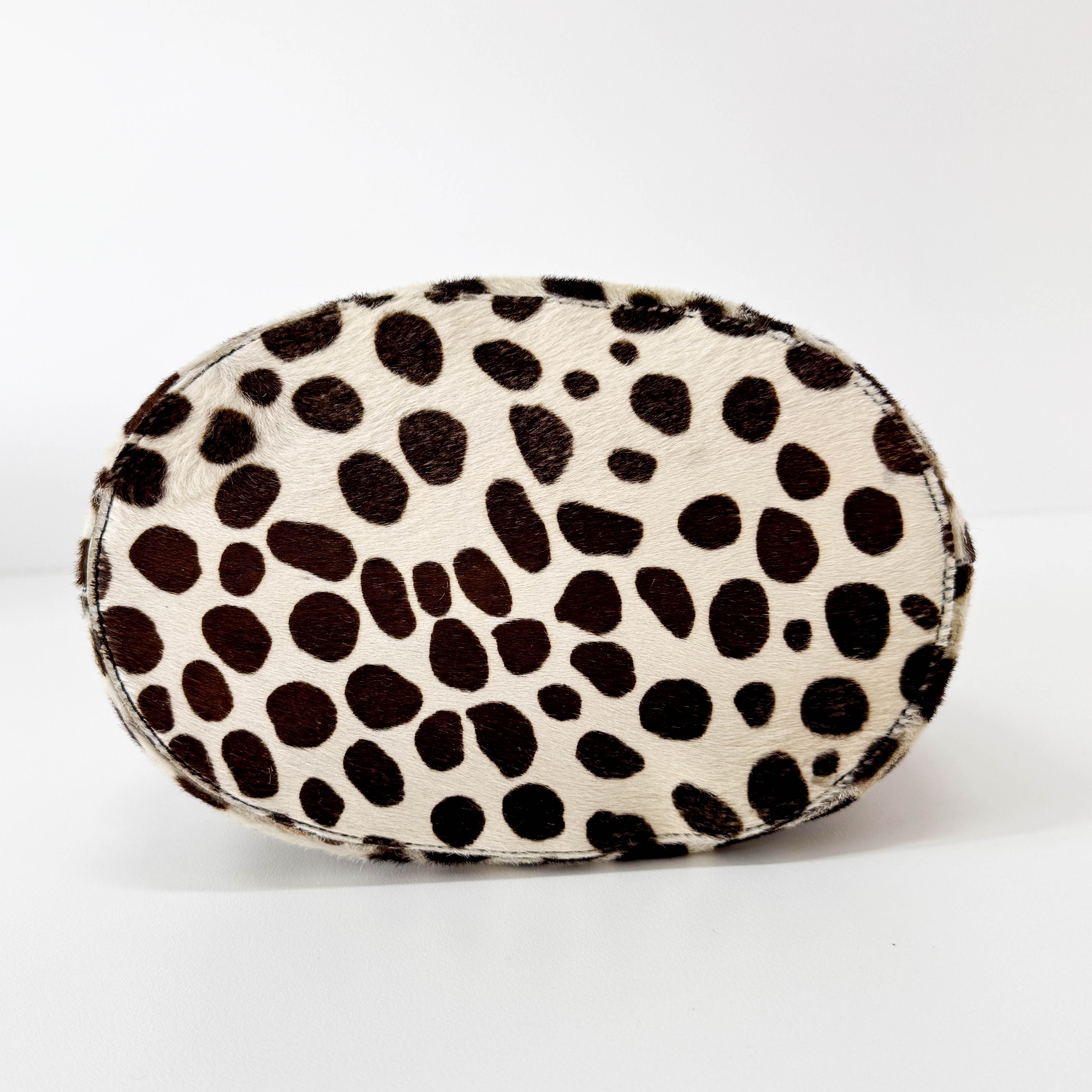 Pony Hair Dalmation print Top Handle Bag