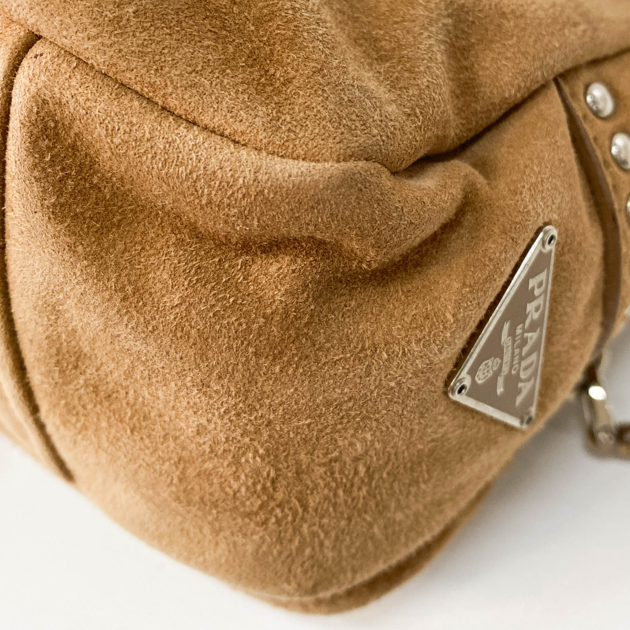 Brown Suede Shoulder Bag