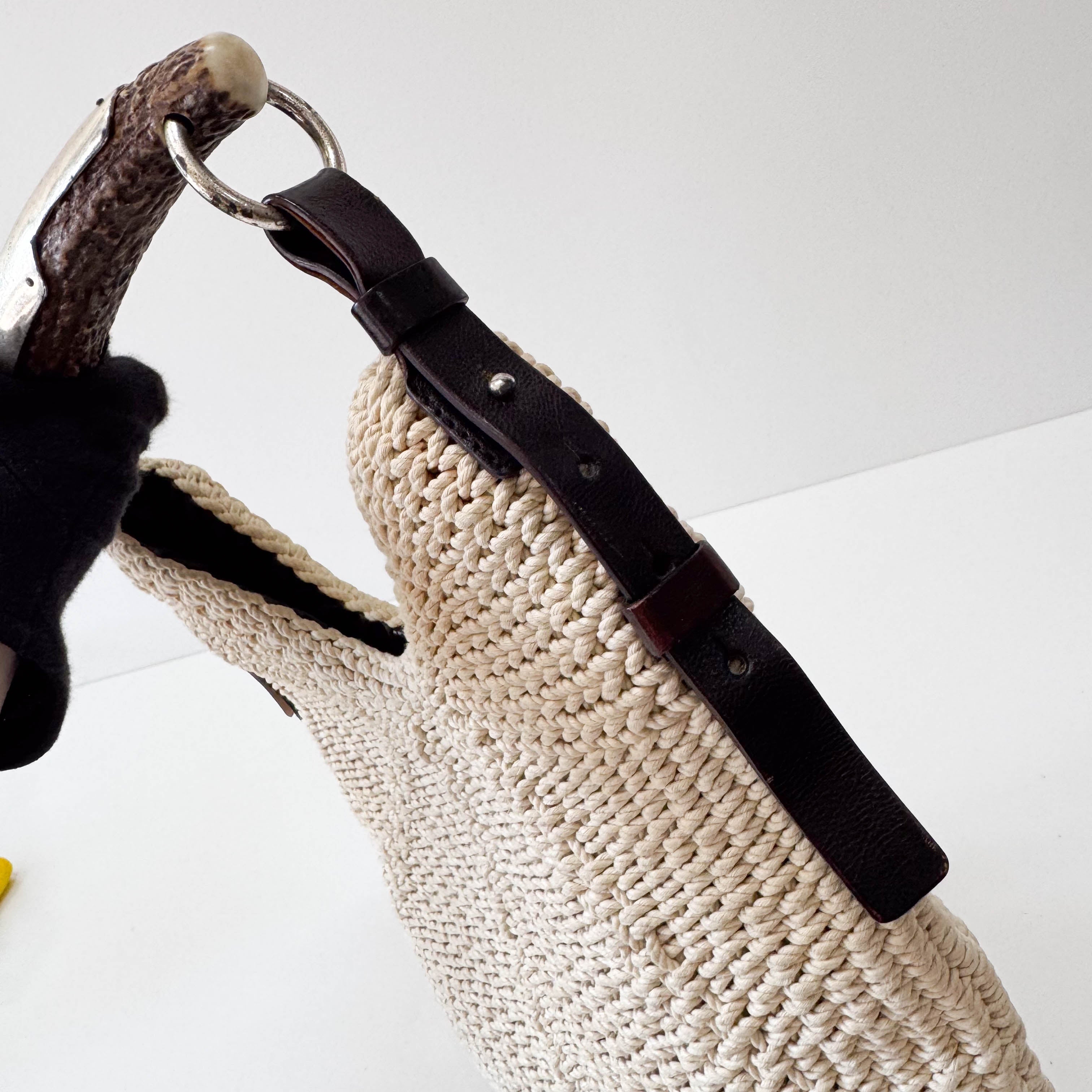 Mombasa Beige Raffia Shoulder Bag