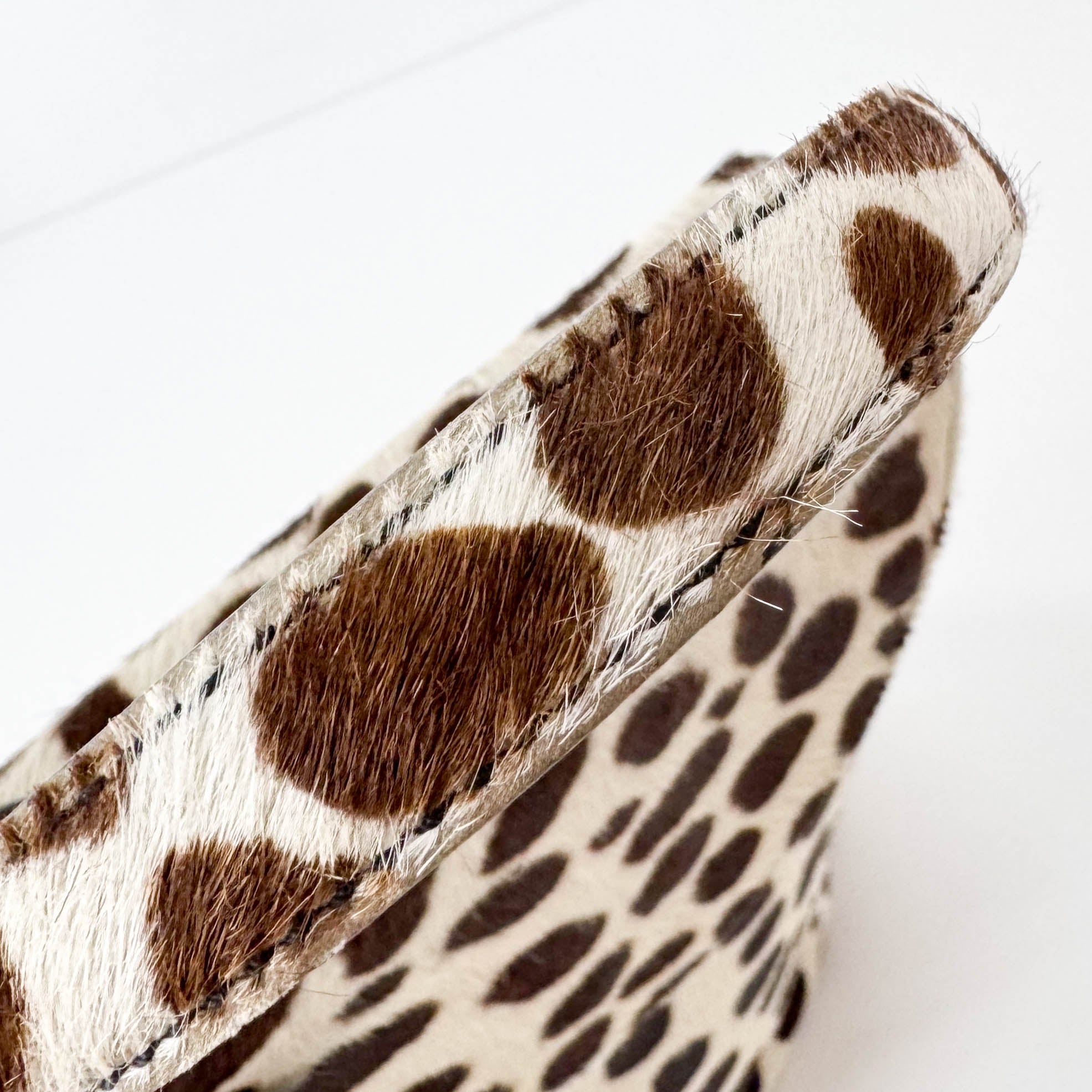 Pony Hair Dalmation print Top Handle Bag