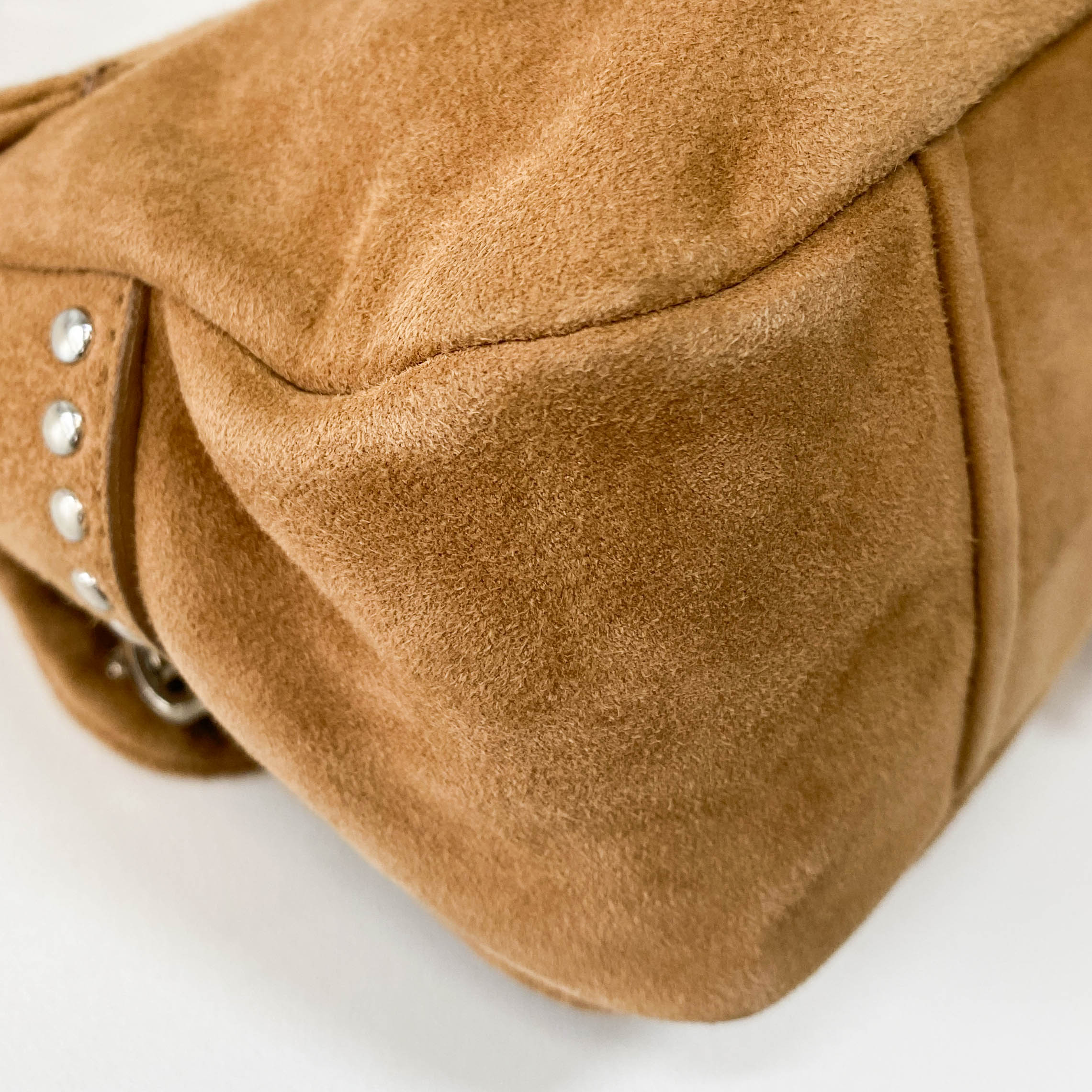 Brown Suede Shoulder Bag
