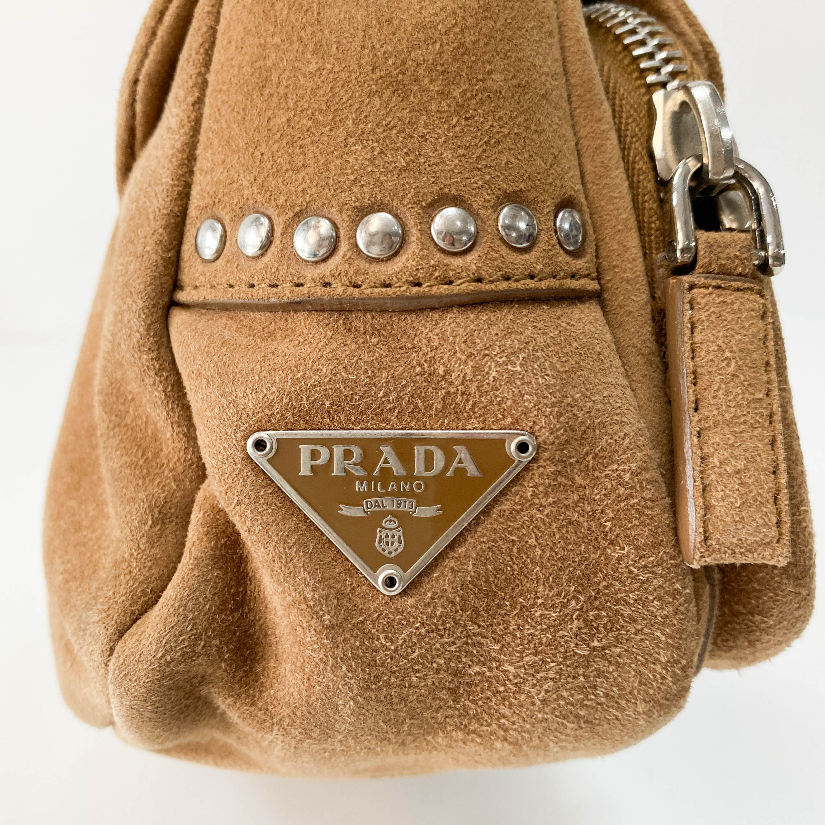 Brown Suede Shoulder Bag