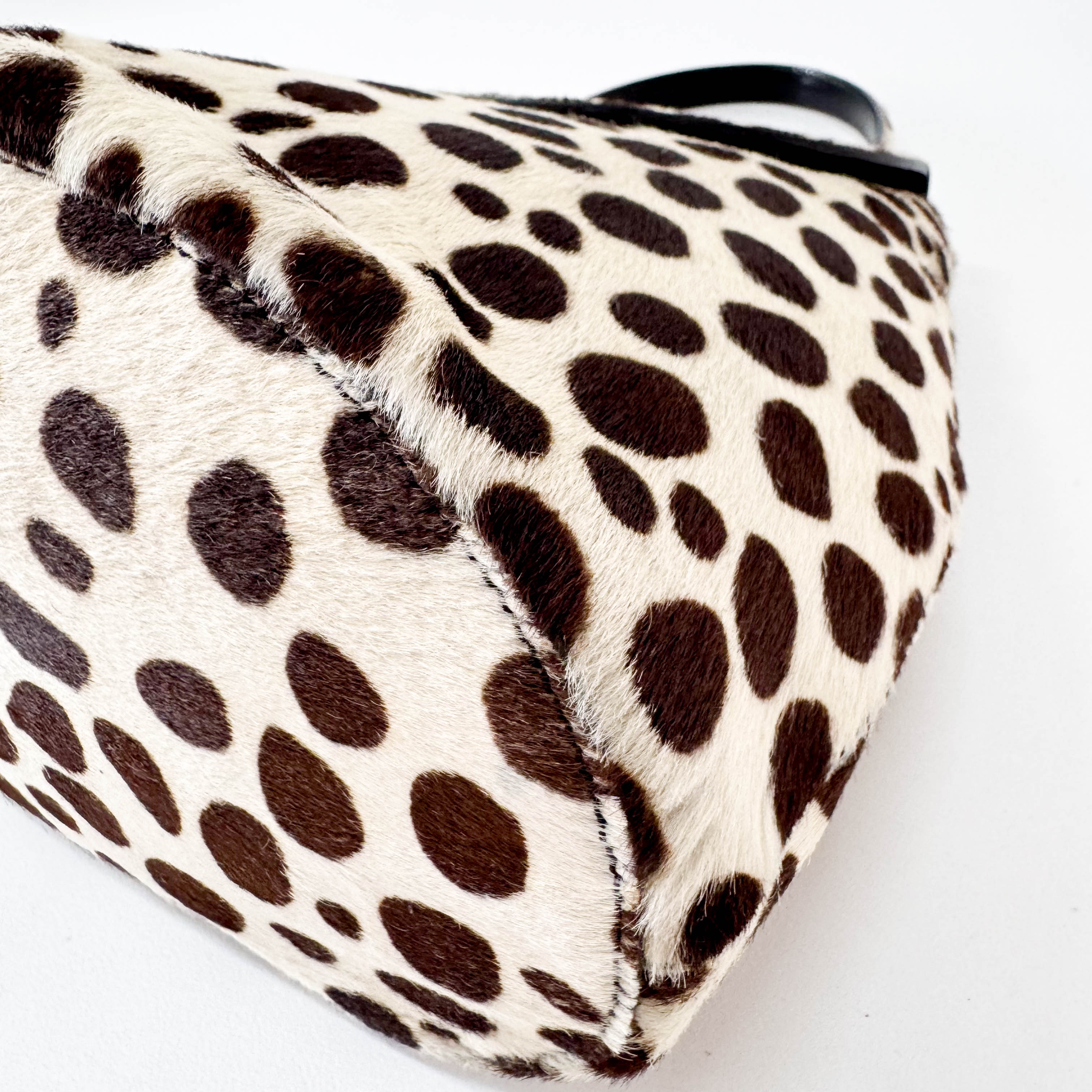 Pony Hair Dalmation print Top Handle Bag