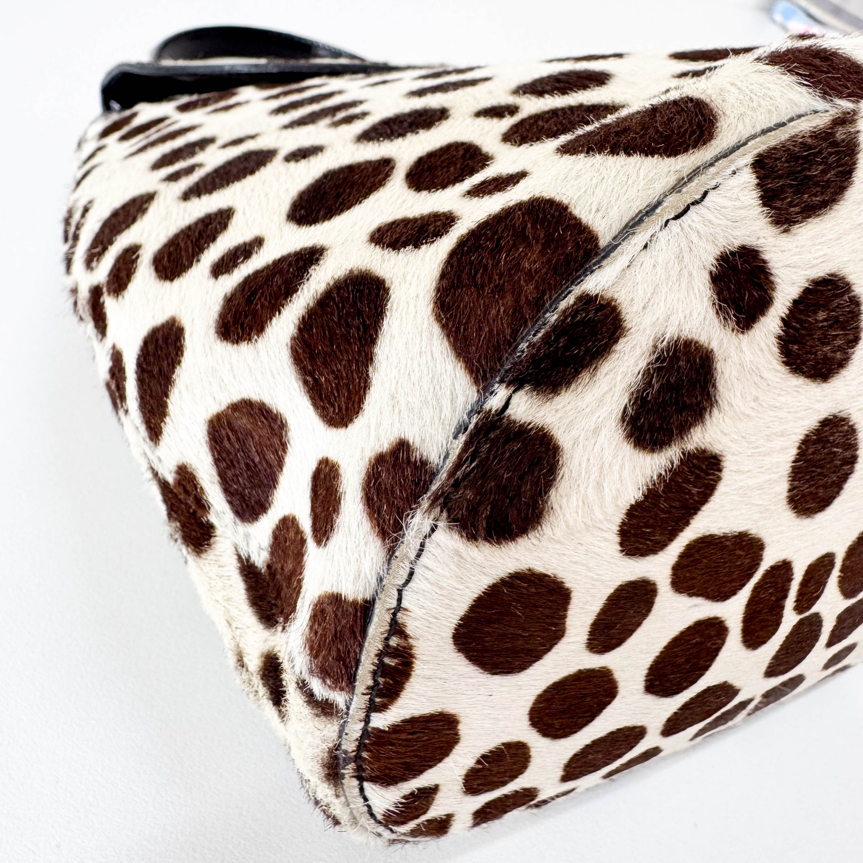 Pony Hair Dalmation print Top Handle Bag