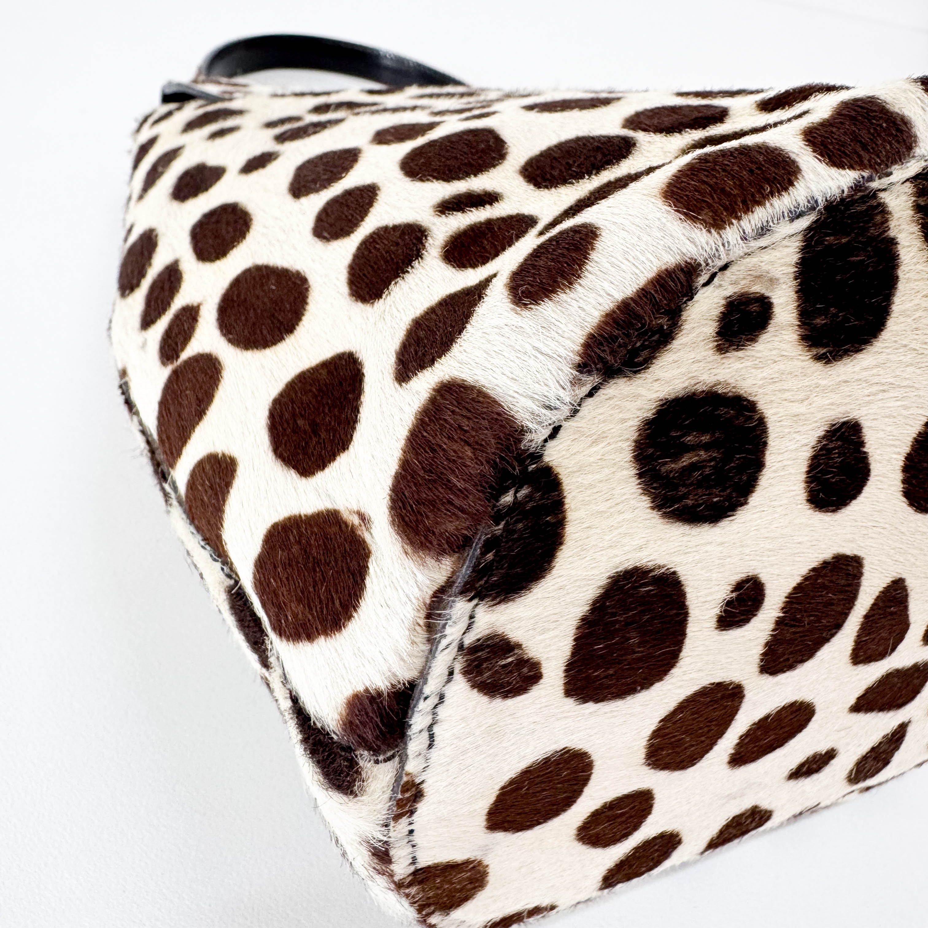 Pony Hair Dalmation print Top Handle Bag