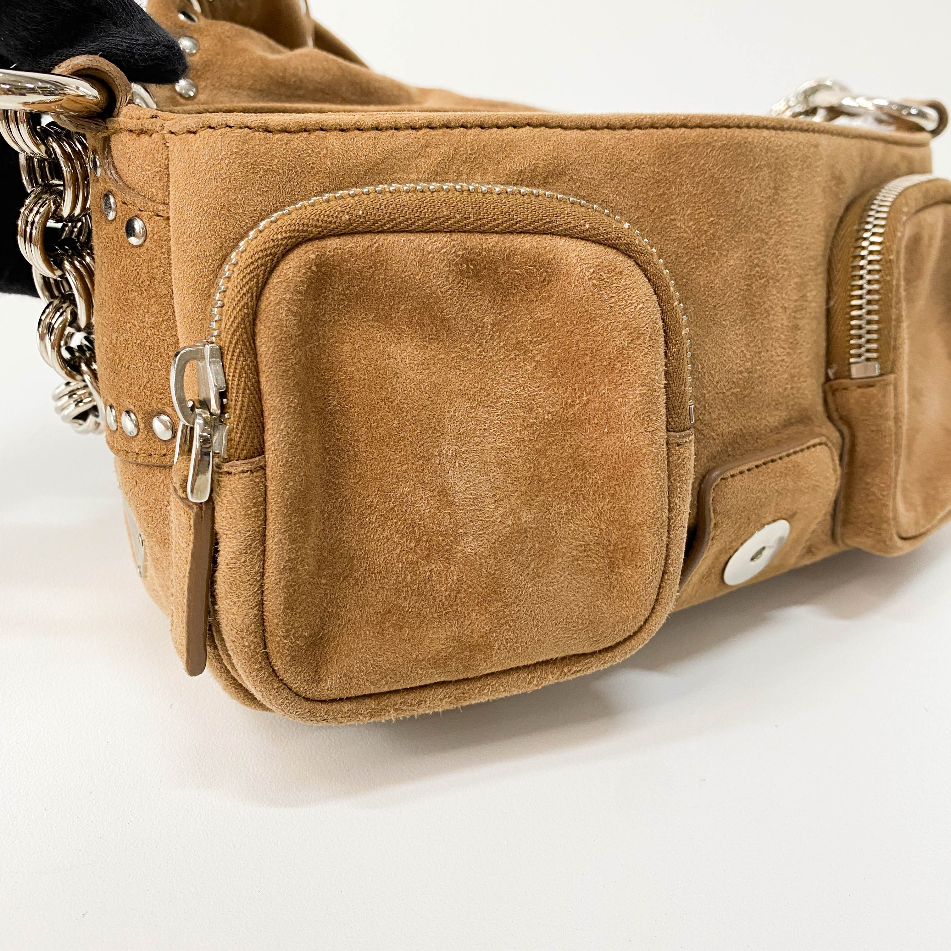 Brown Suede Shoulder Bag