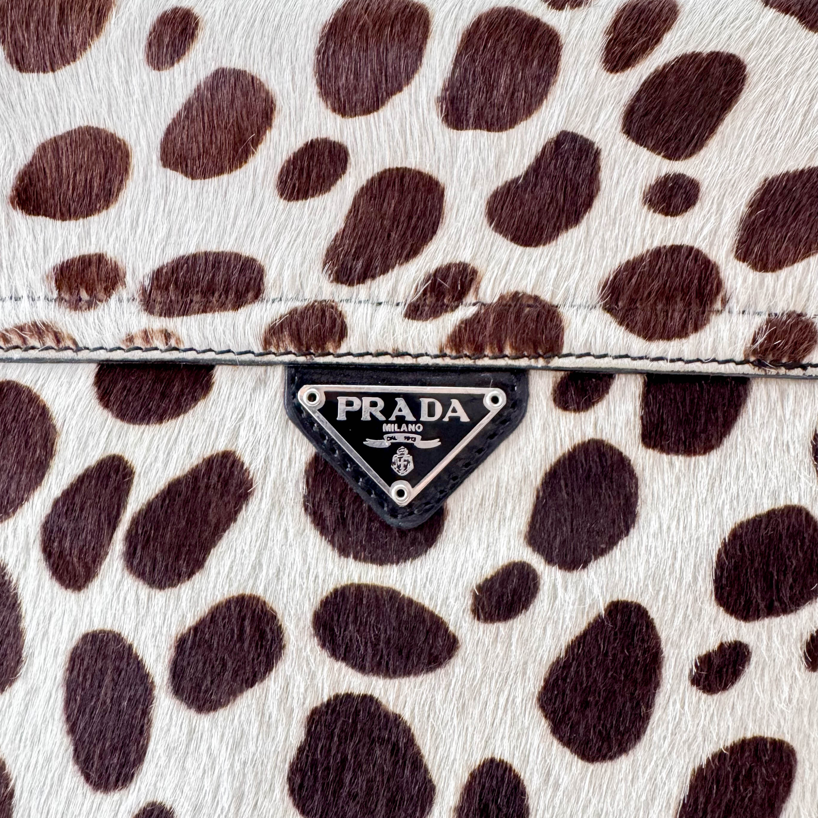 Pony Hair Dalmation print Top Handle Bag